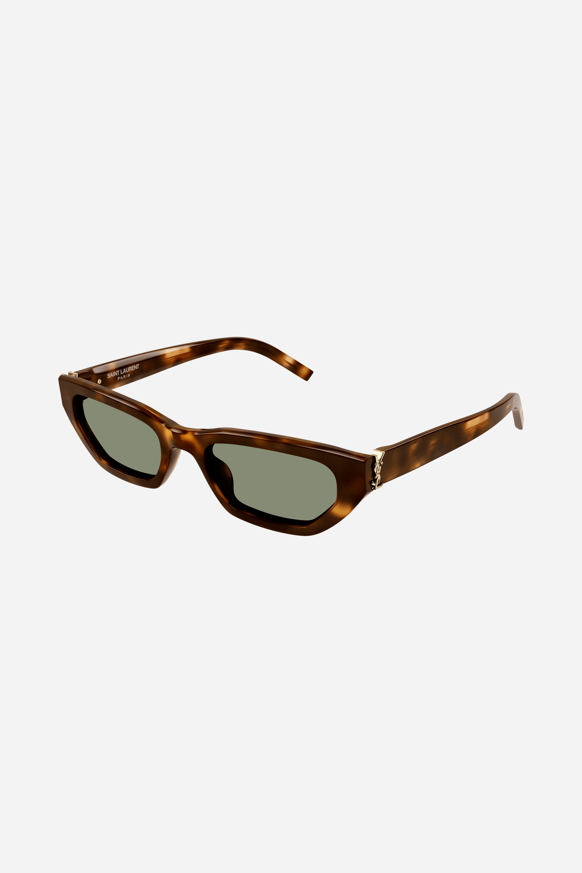 SAINT LAURENT☆YSL スクエア サングラス HAVANA BROWN Saint Laurent havana shade featuring YSL logo – Eyewear Club