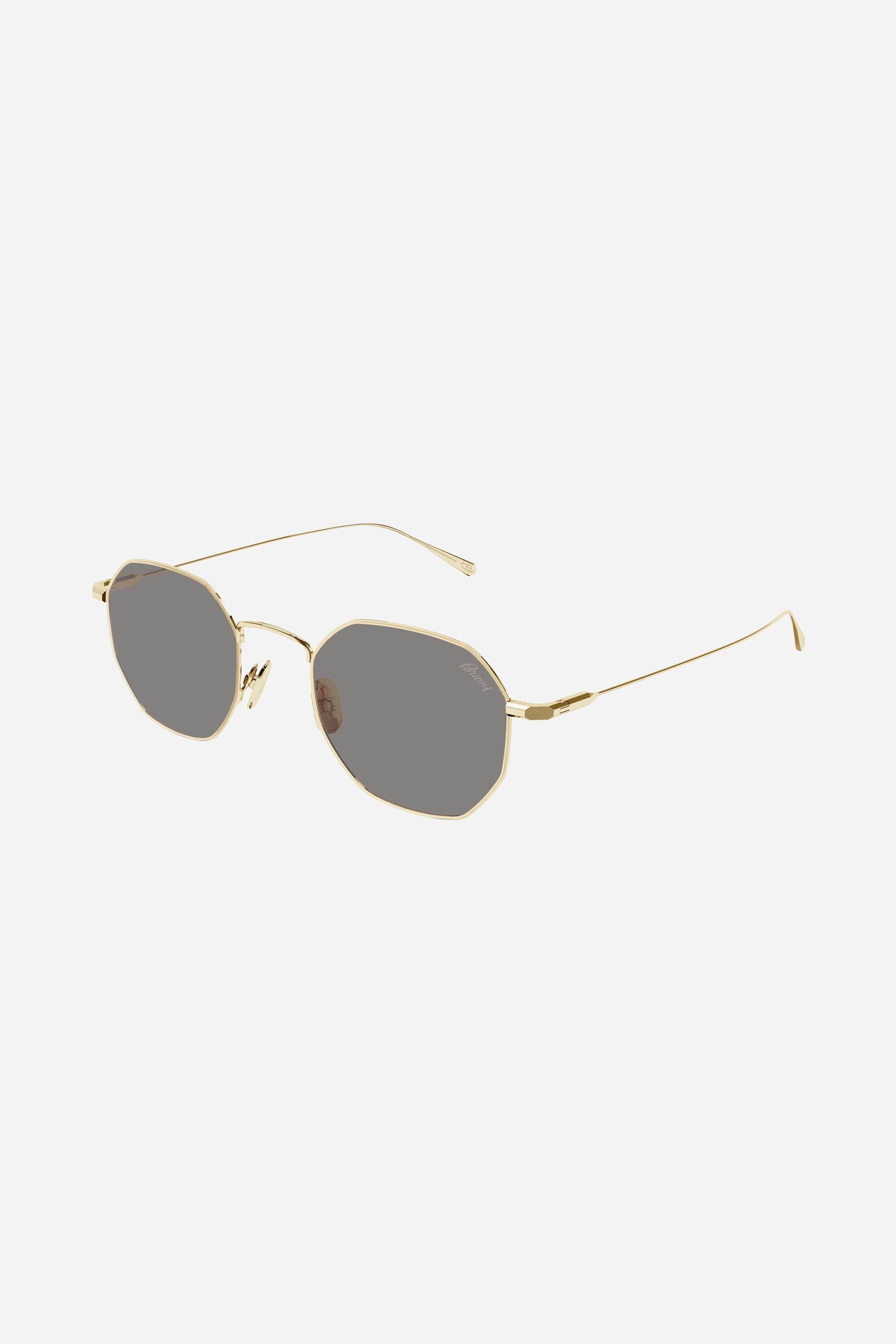 Brioni titanium round sunglasses