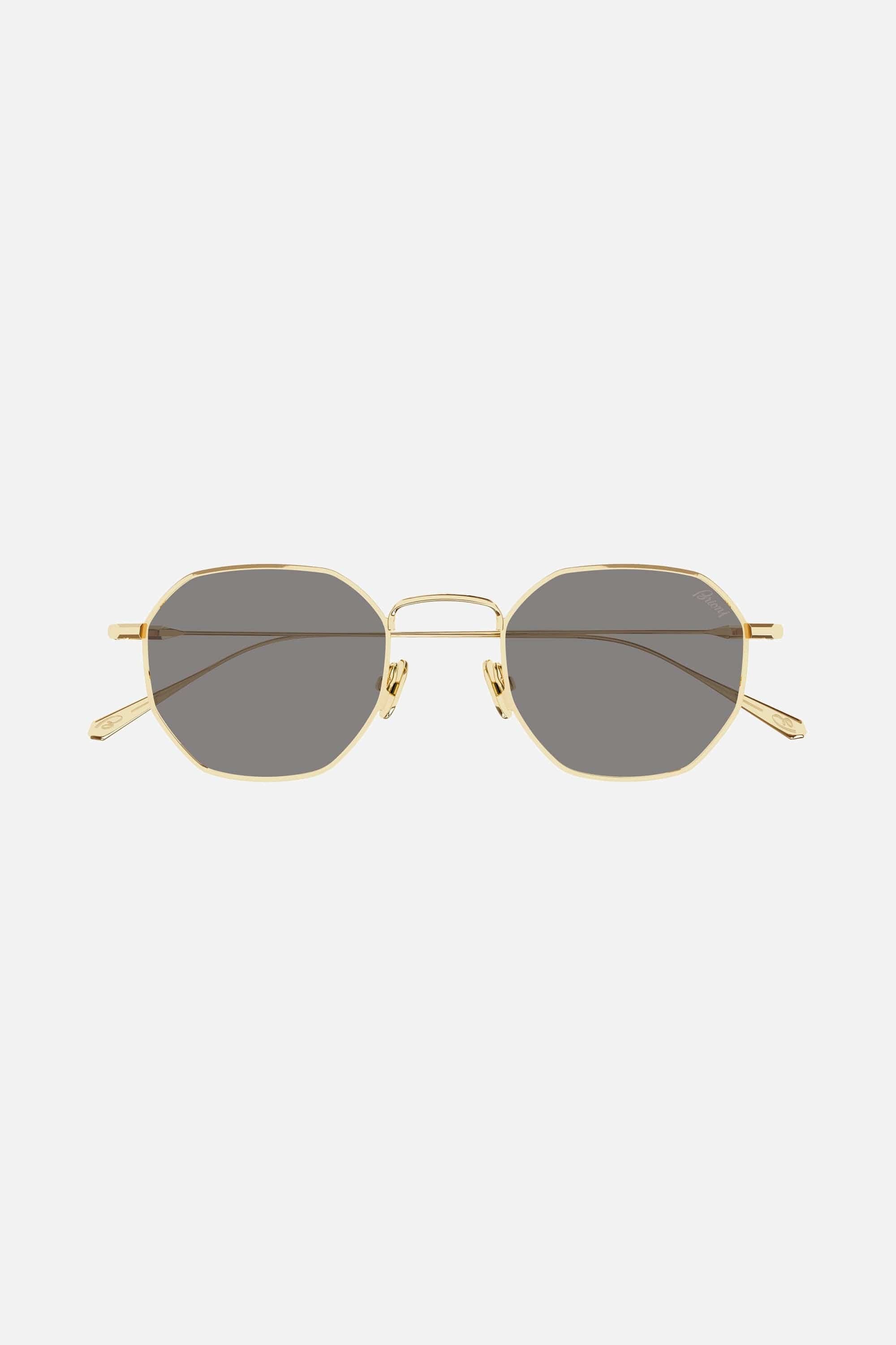 Brioni titanium round sunglasses