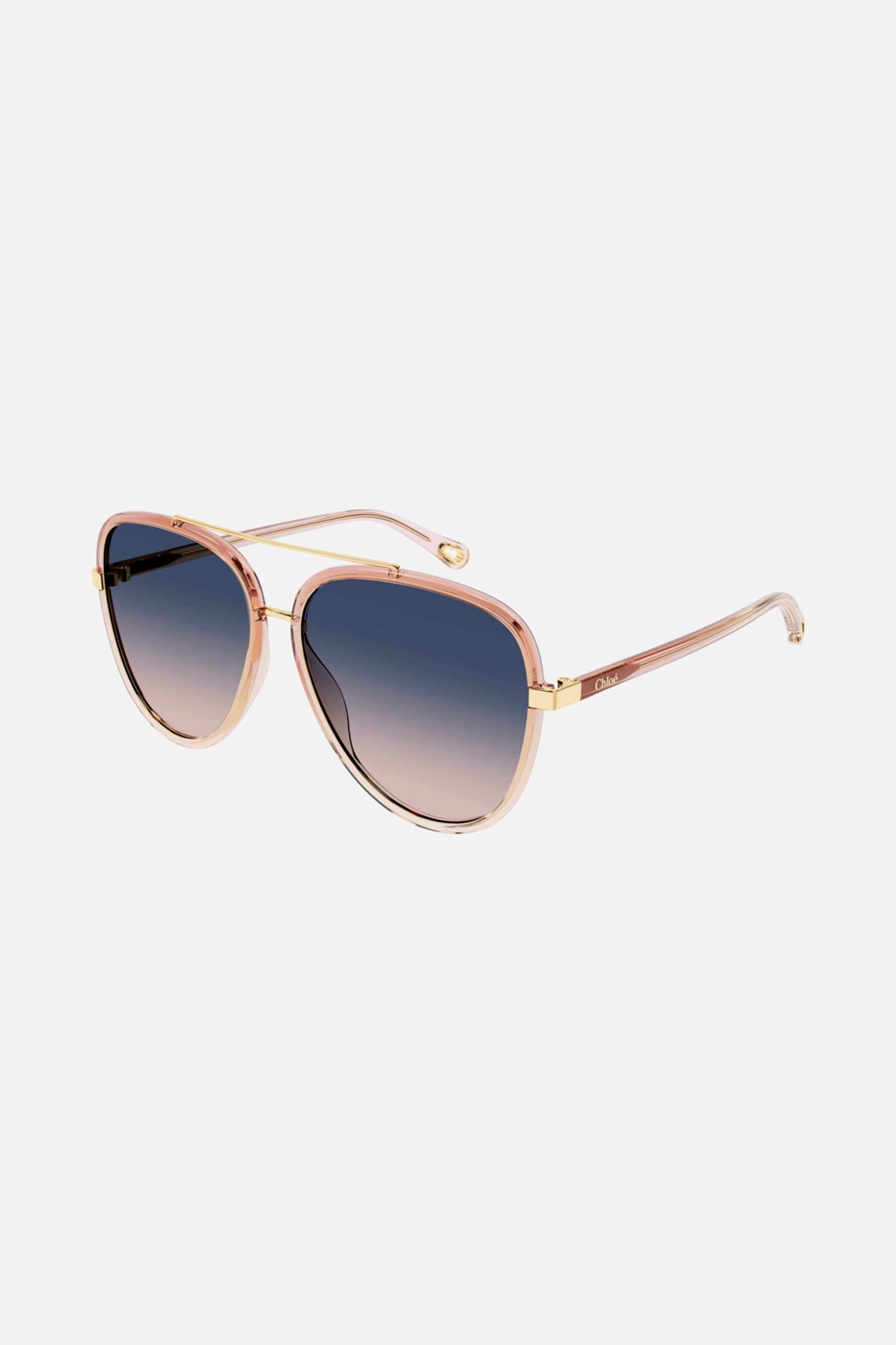 Chloe femenine combined peach sunglasses