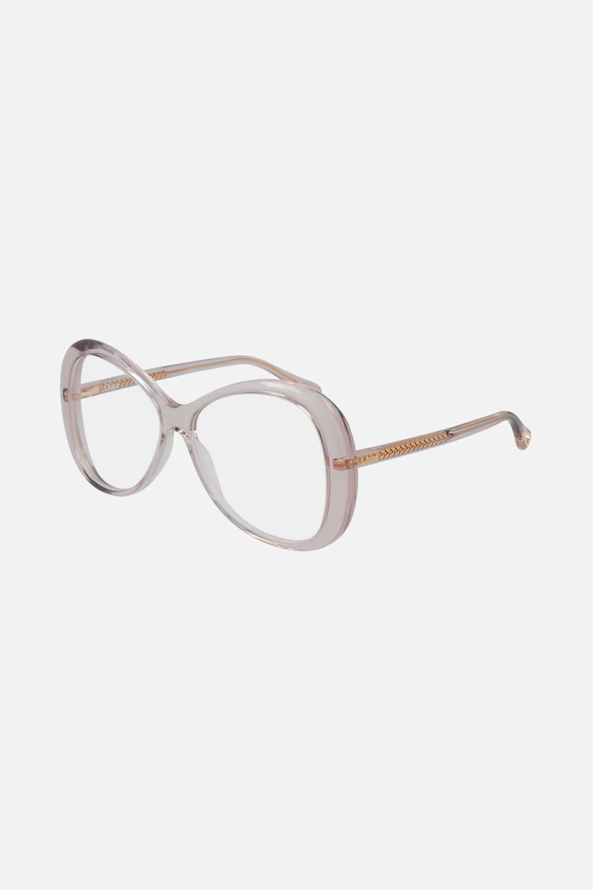 Chloé optical oversize butterfly nude frame