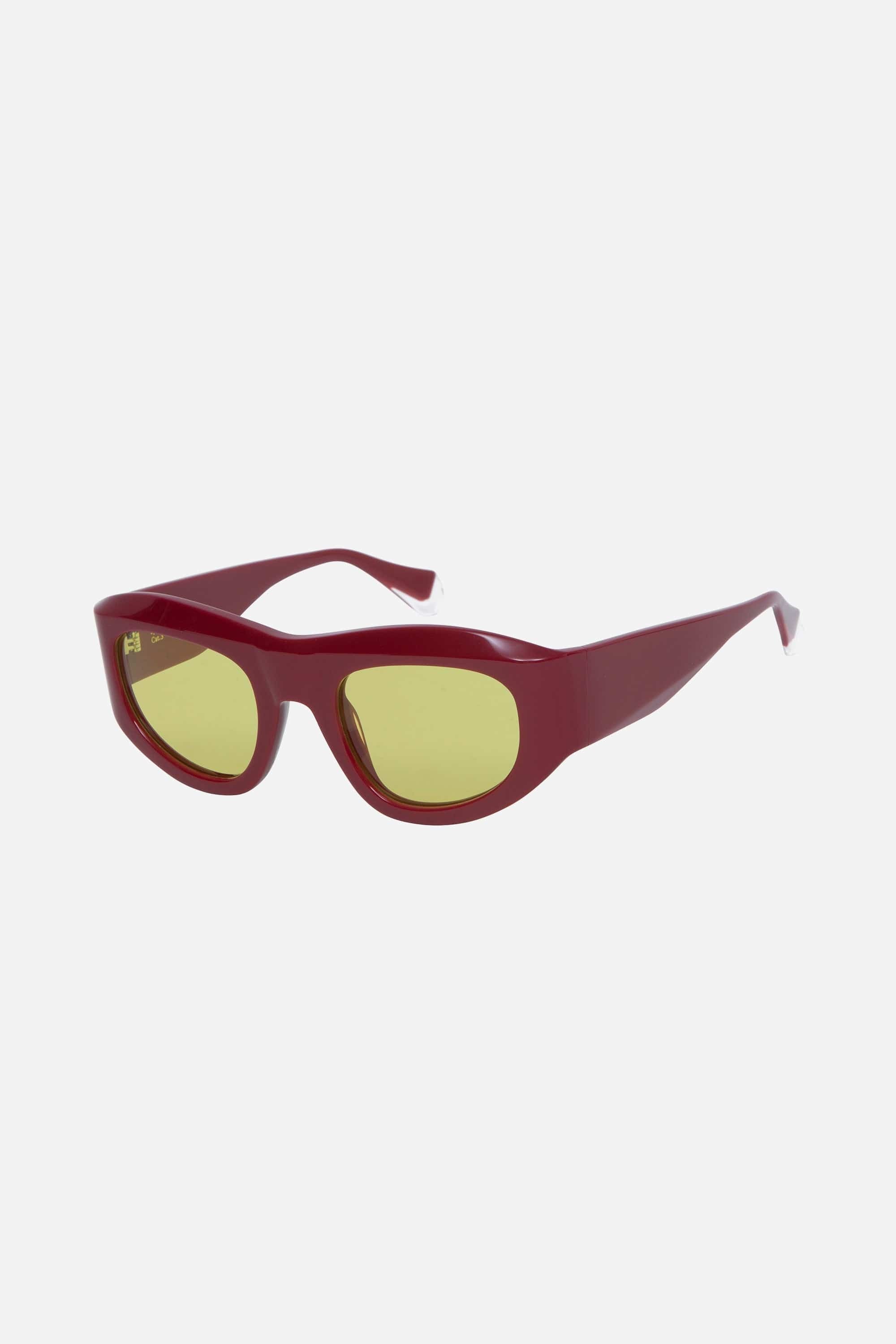 EXCLUSIVE Gigi Studios wrap around red sunglasses