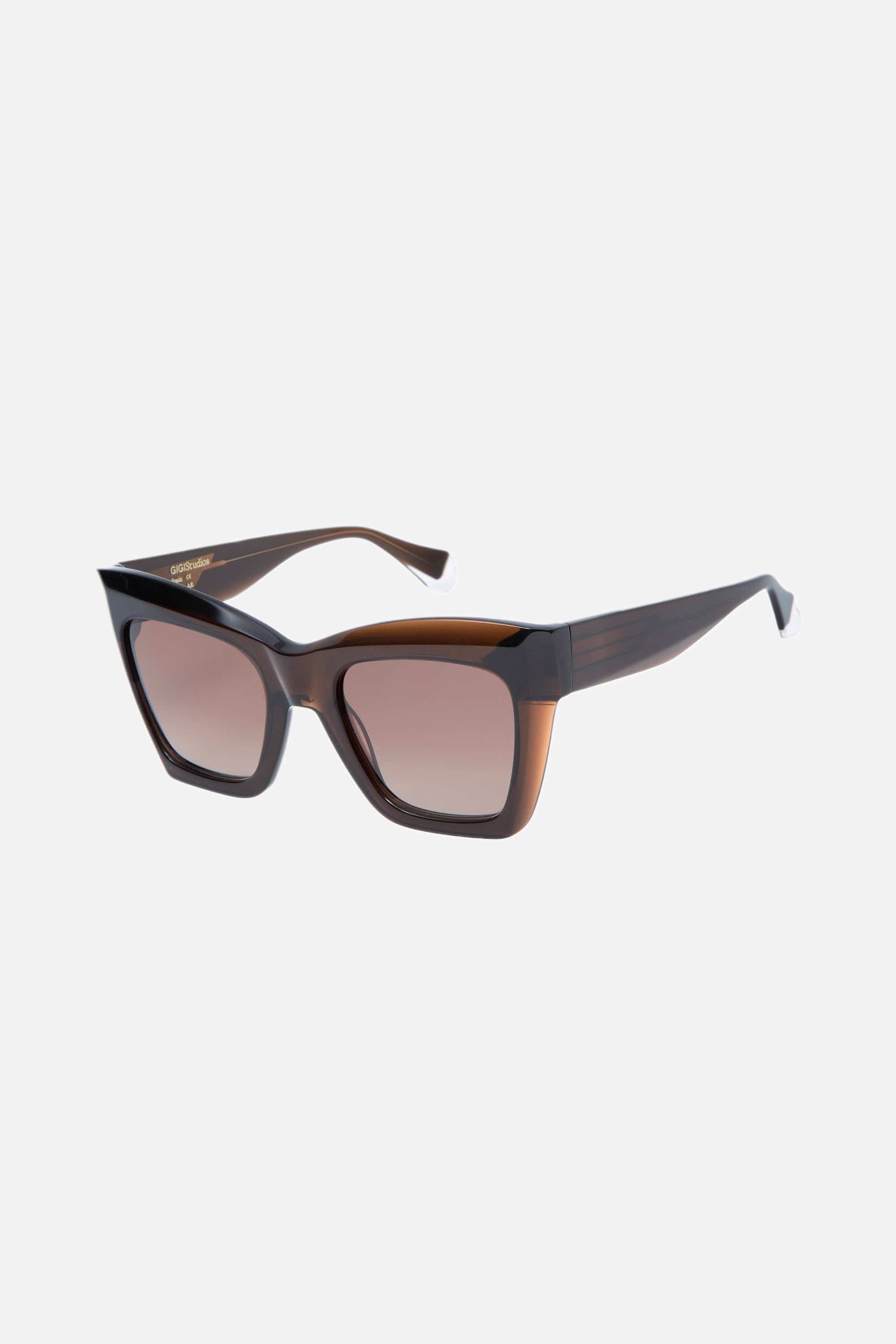 Gigi Studios cat eye brown sunglasses