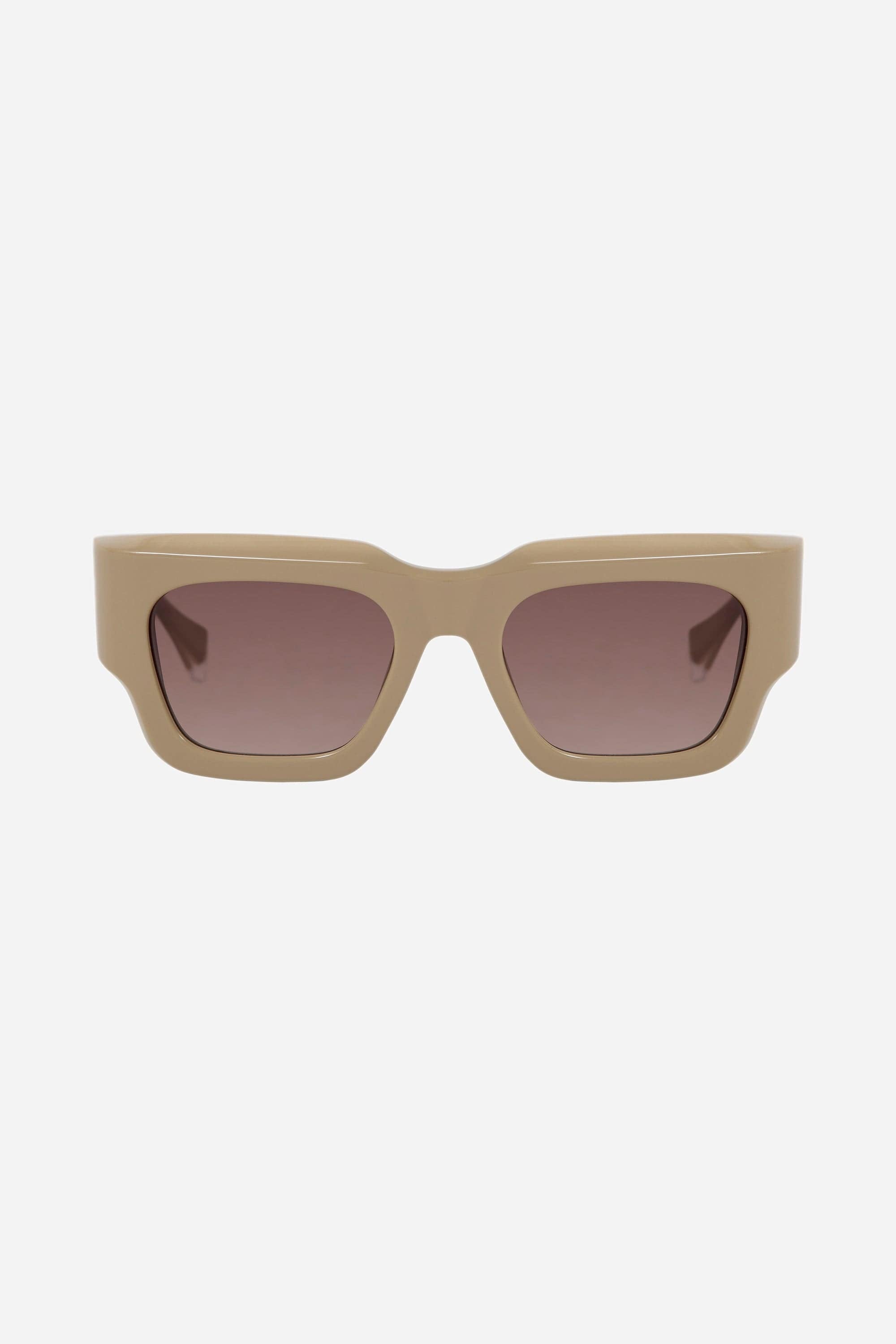 Gigi Studios nude squared bold sunglasses