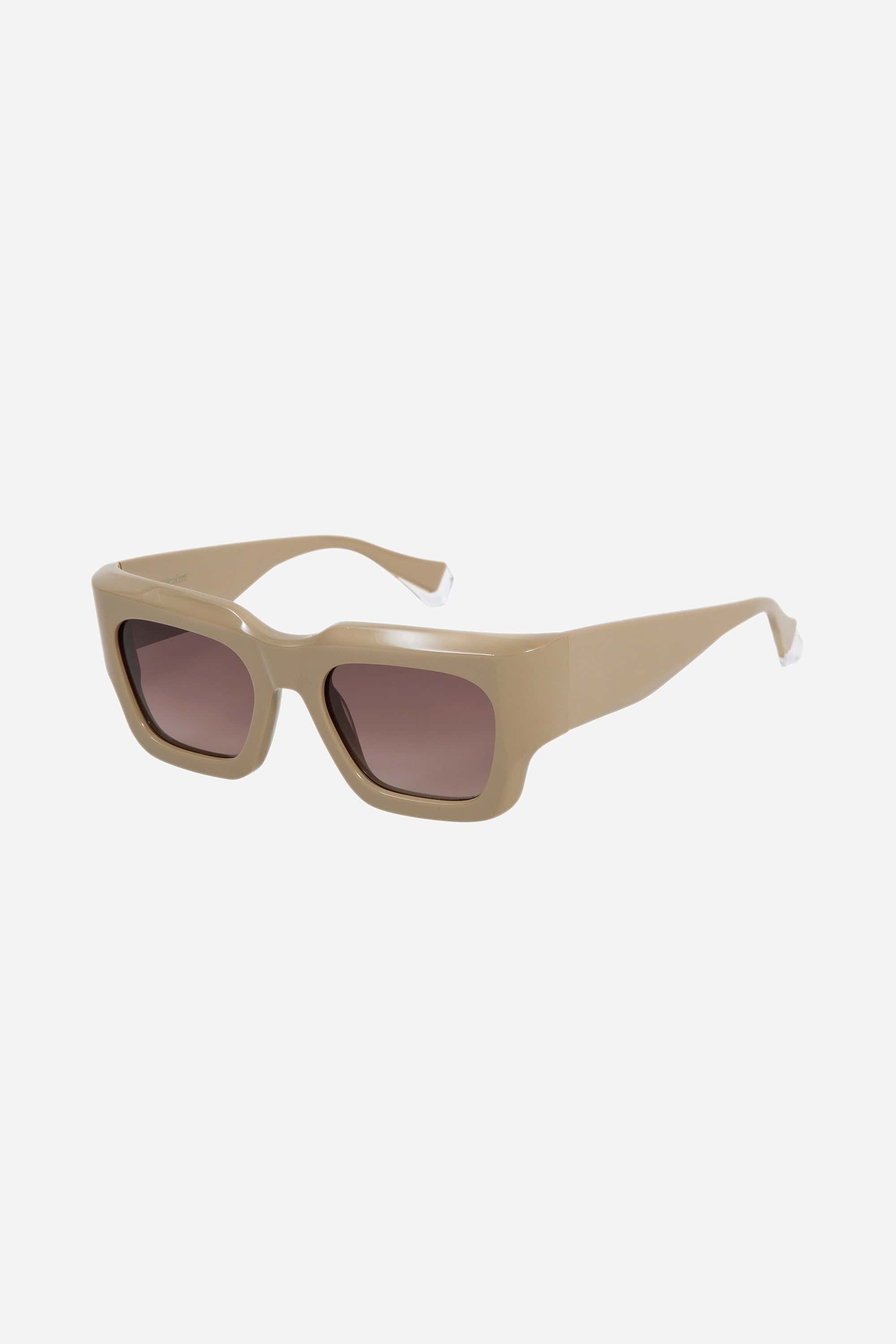 Gigi Studios nude squared bold sunglasses