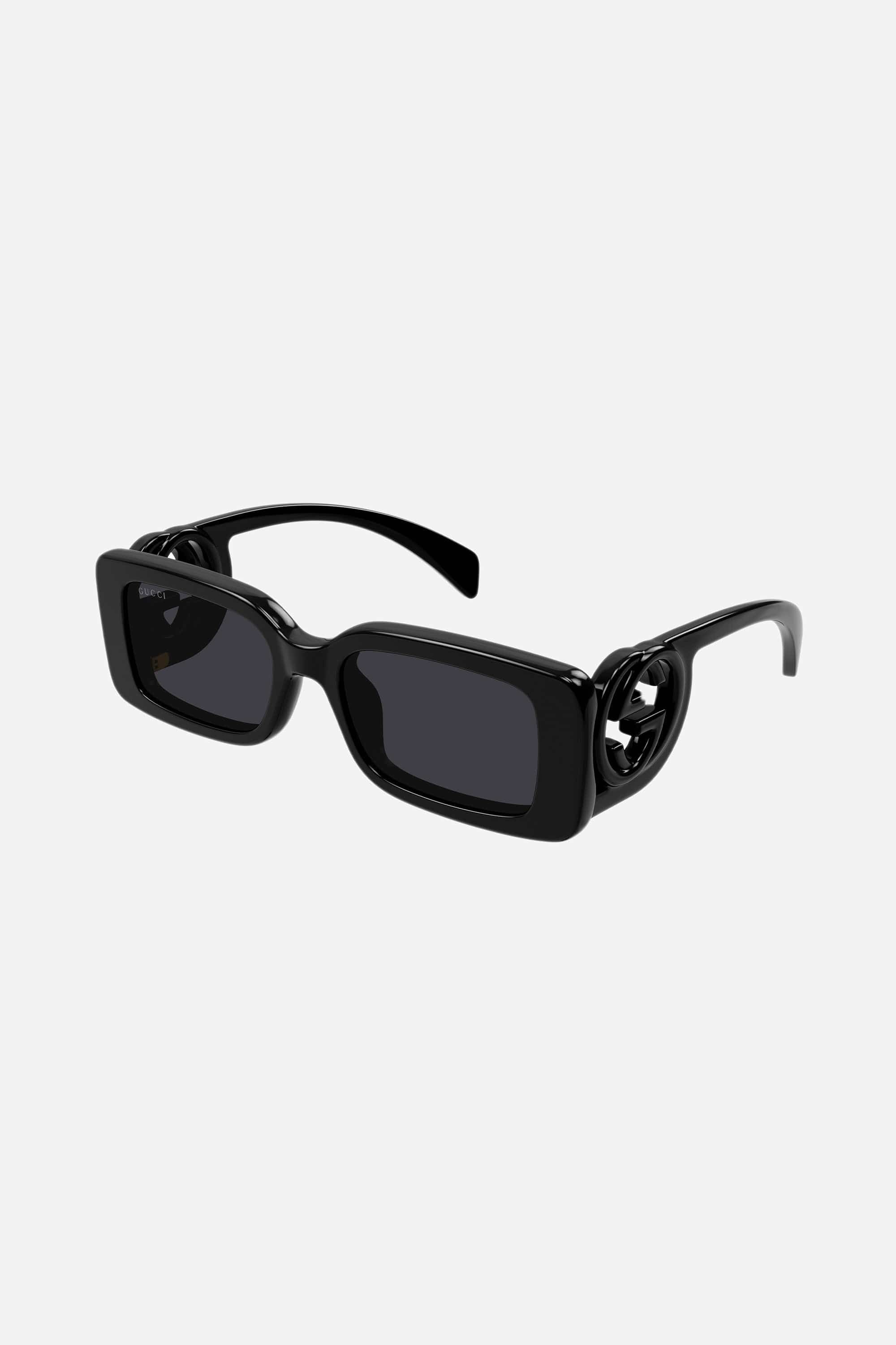 Gucci black bold rectangular sunglasses GG1325S