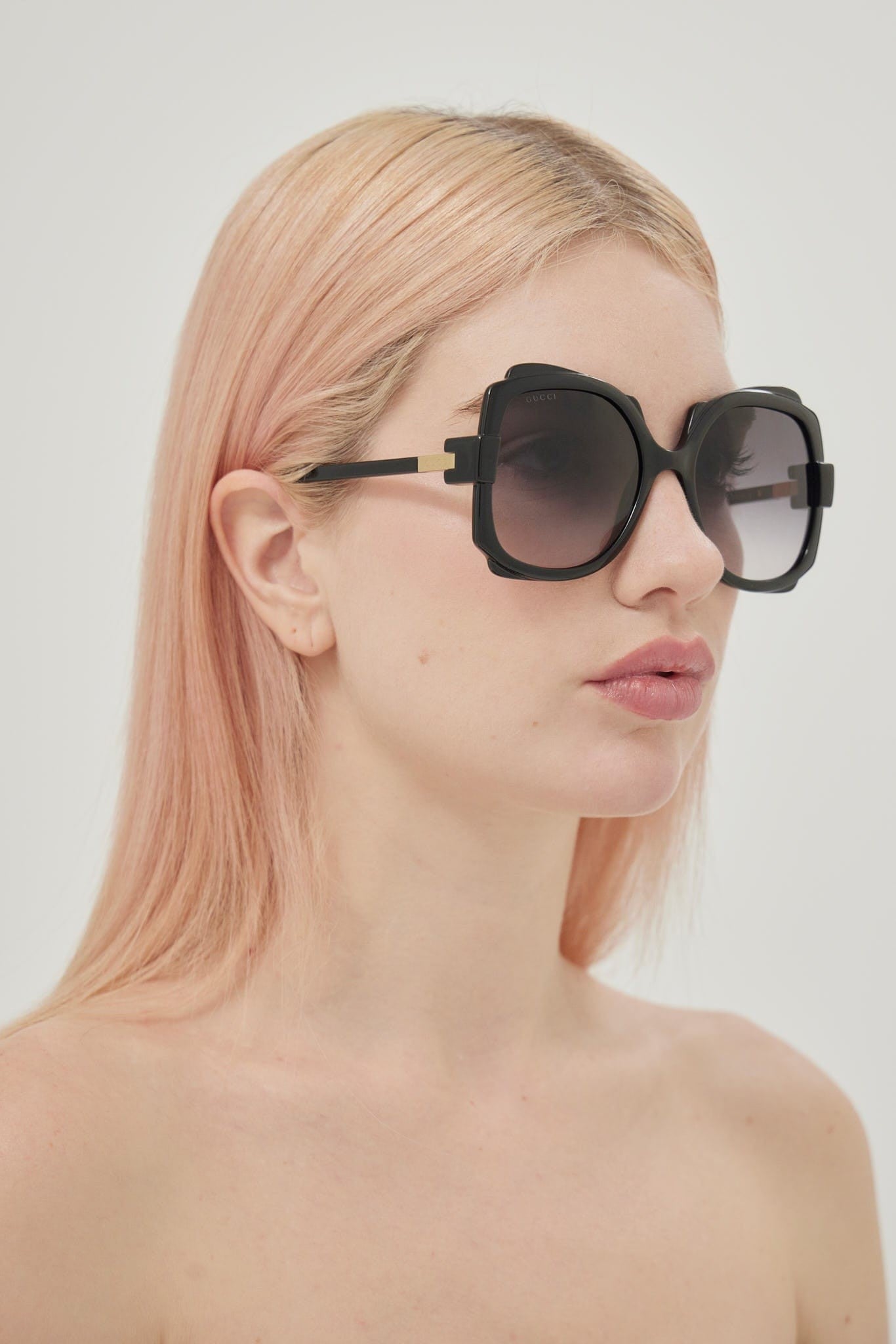 Gucci black butterfly shape sunglasses