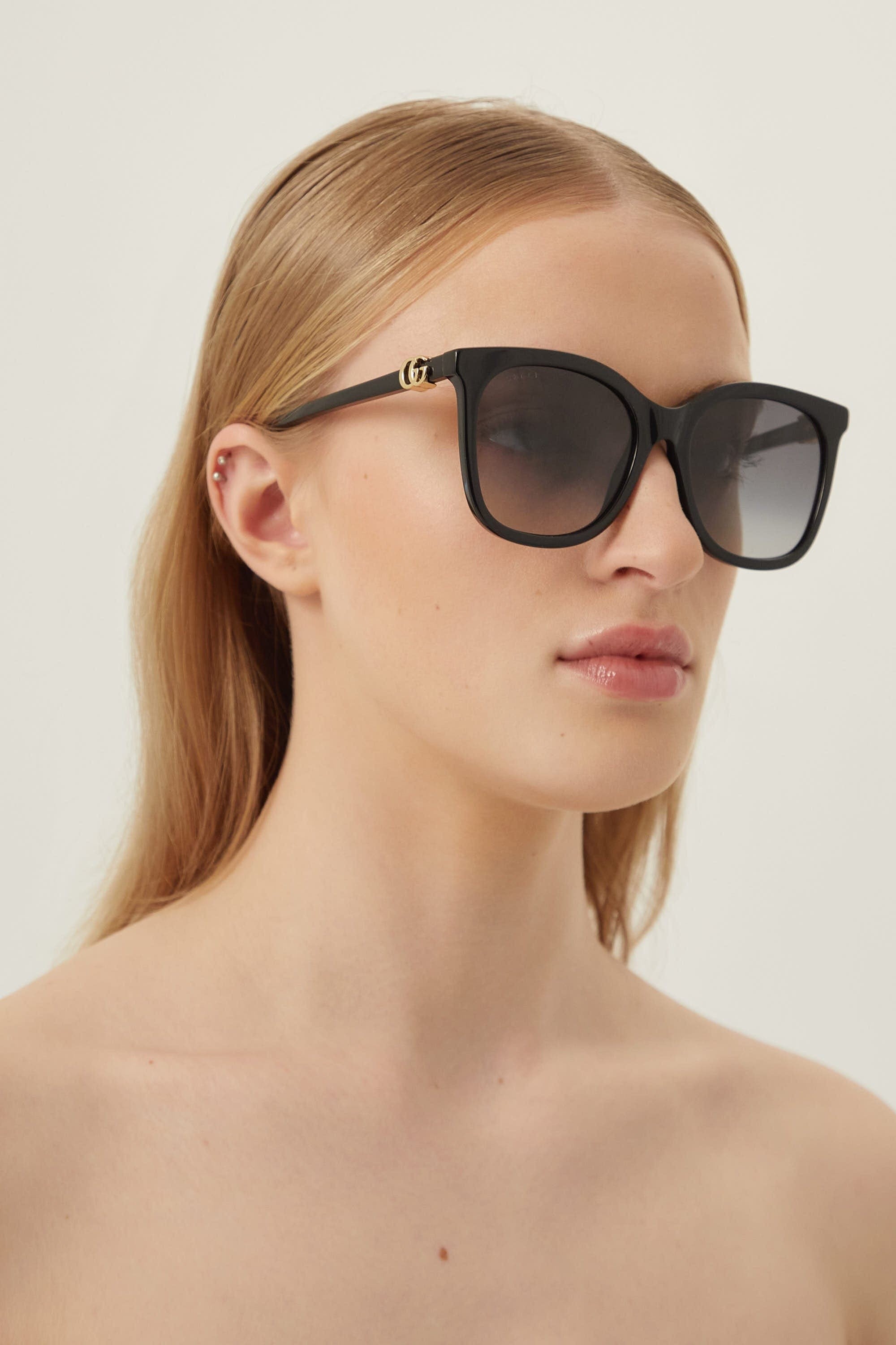 Gucci black cat-eye sunglasses