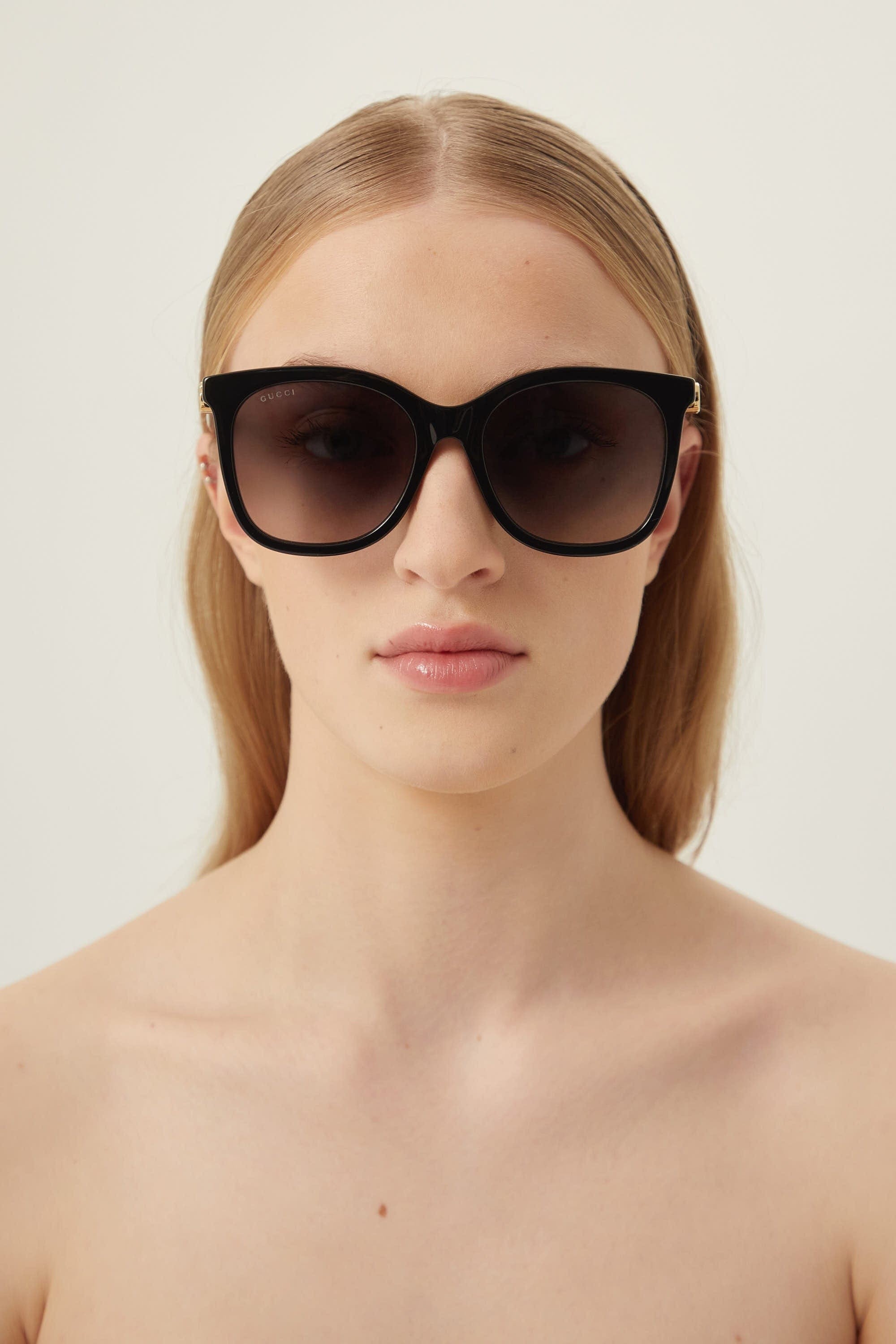 Gucci black cat-eye sunglasses