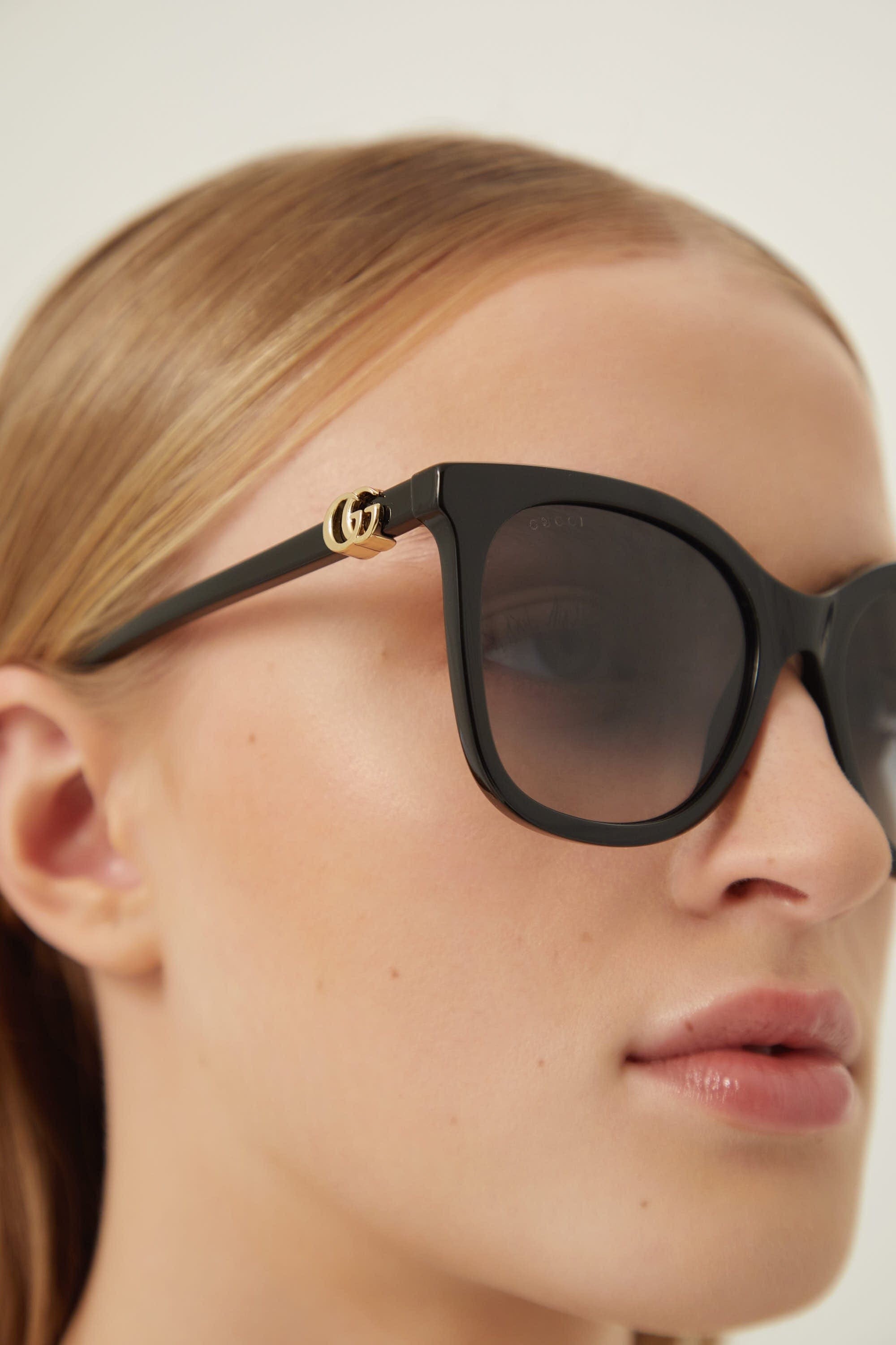 Gucci black cat-eye sunglasses