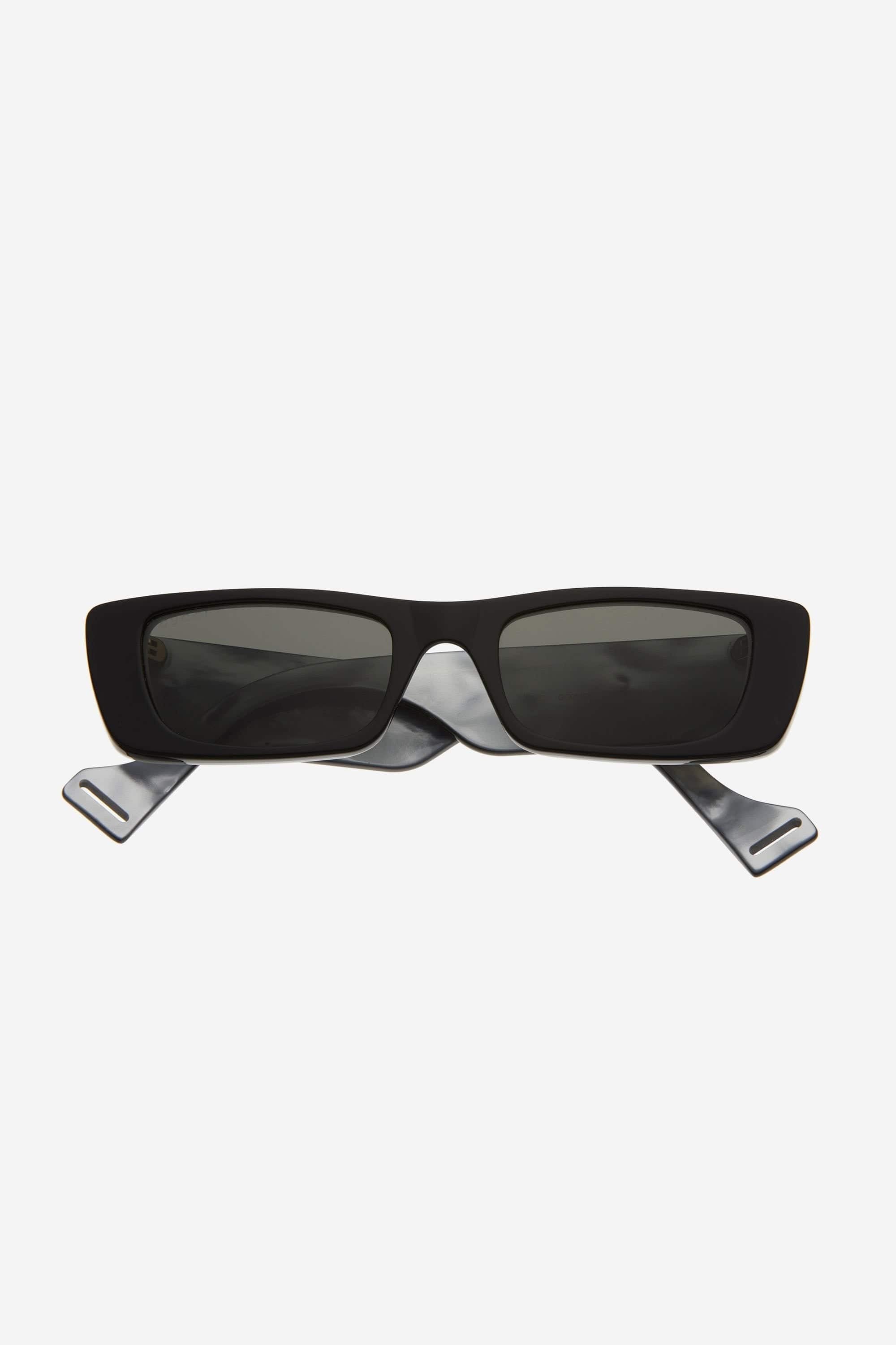 Gucci black micro rectangular female sunglasses