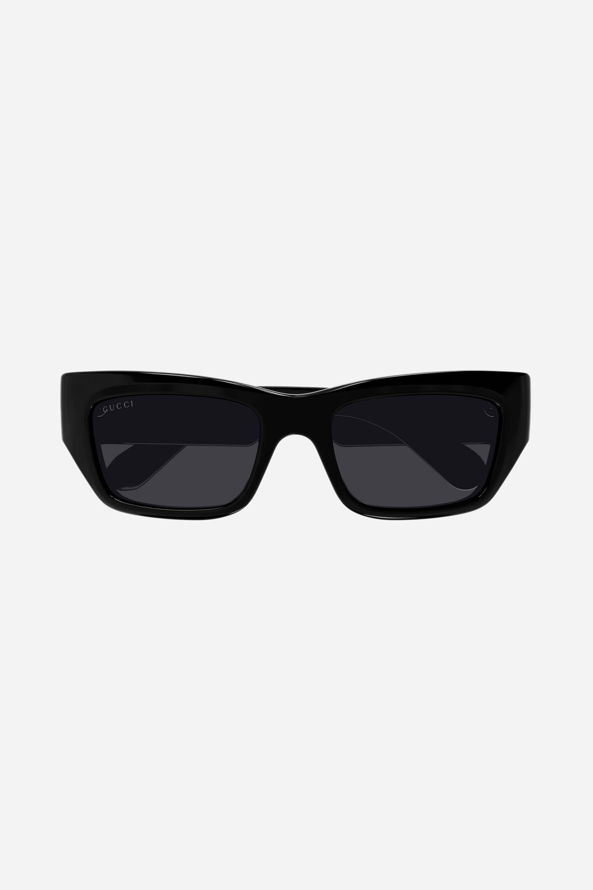 Gucci black runway wrap sunglasses