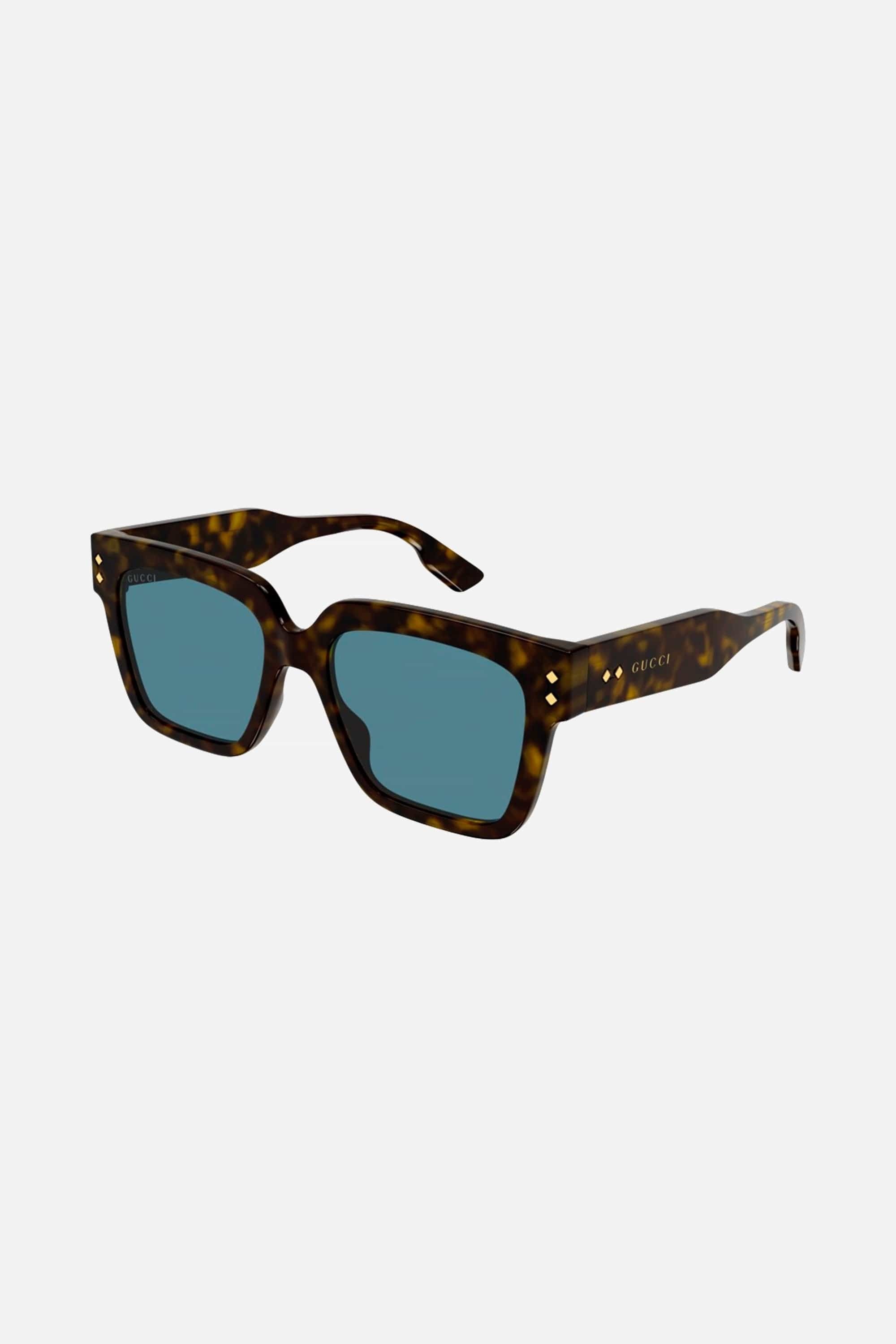 Gucci bold squared havana sunglasses