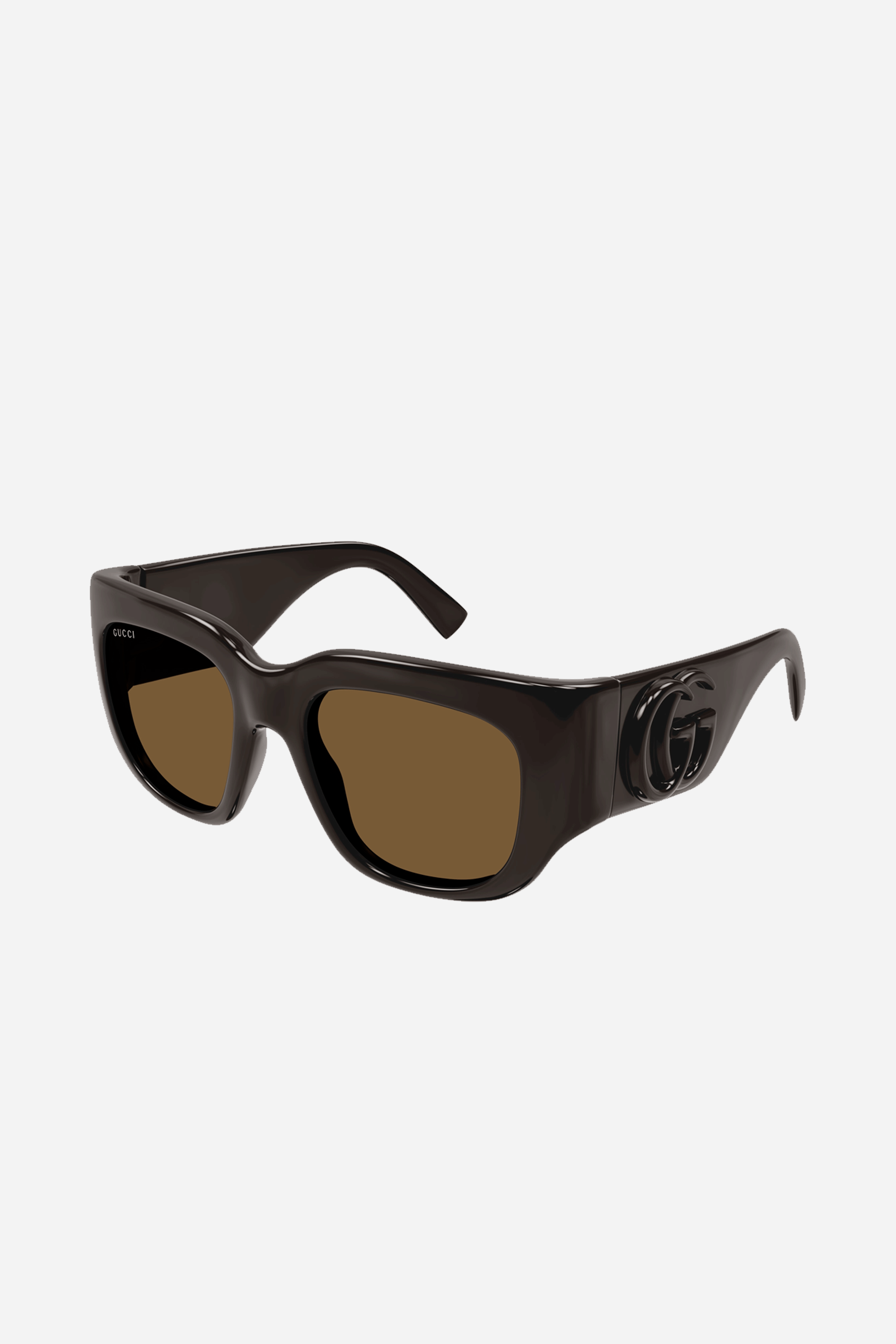 Gucci brown squared wrap sunglasses