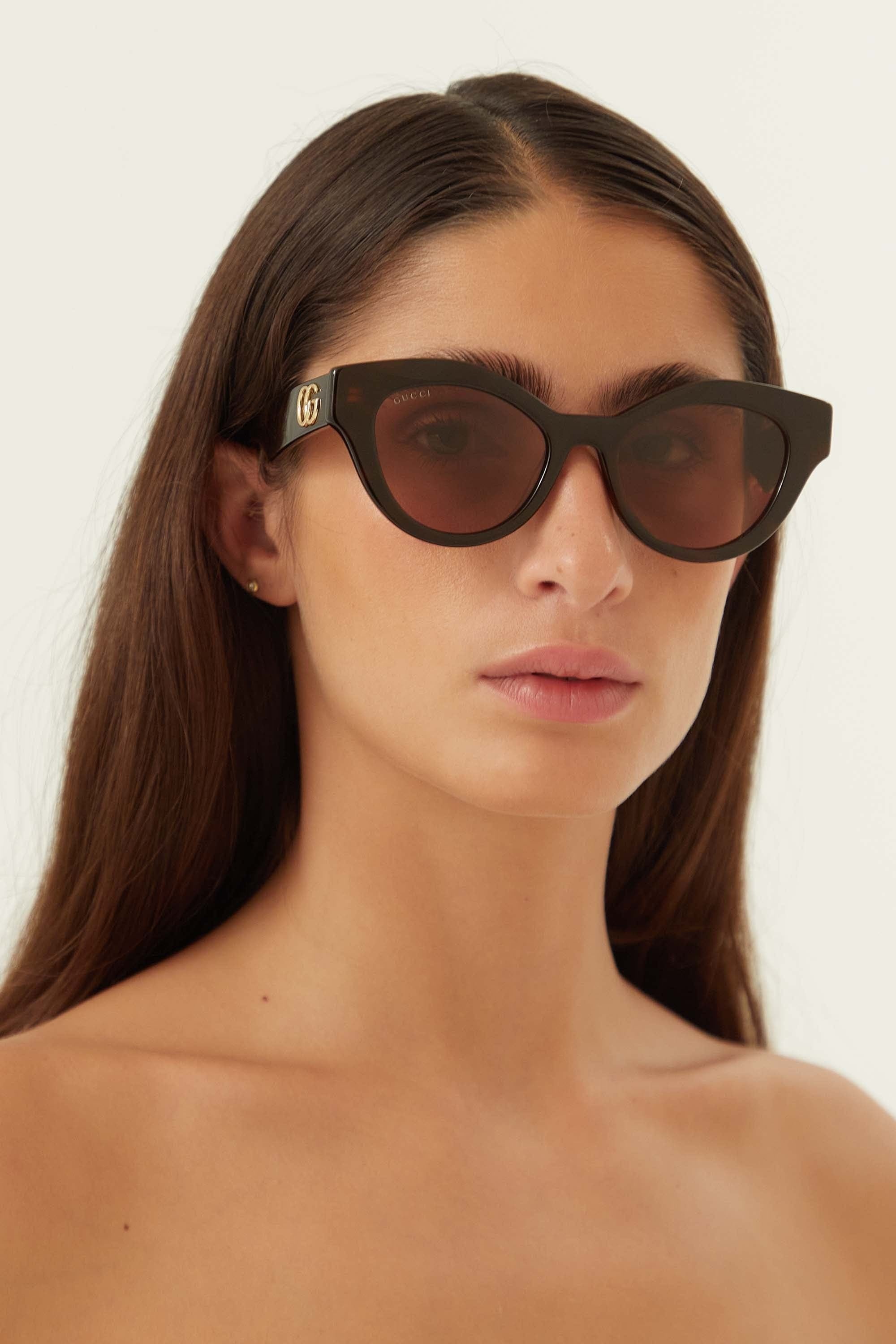 Gucci cat eye havana sunglasses