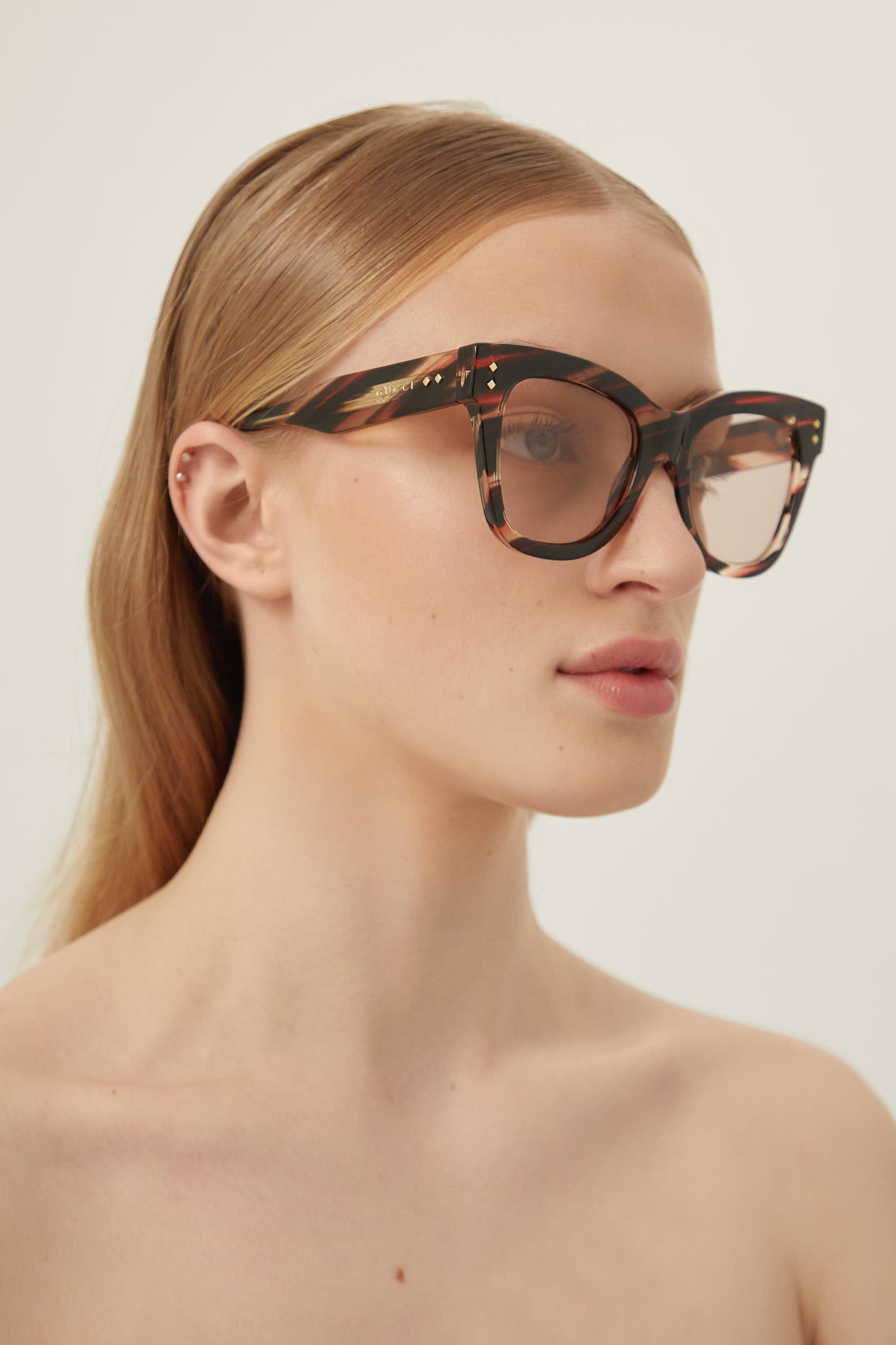 Gucci cat-eye havana sunglasses