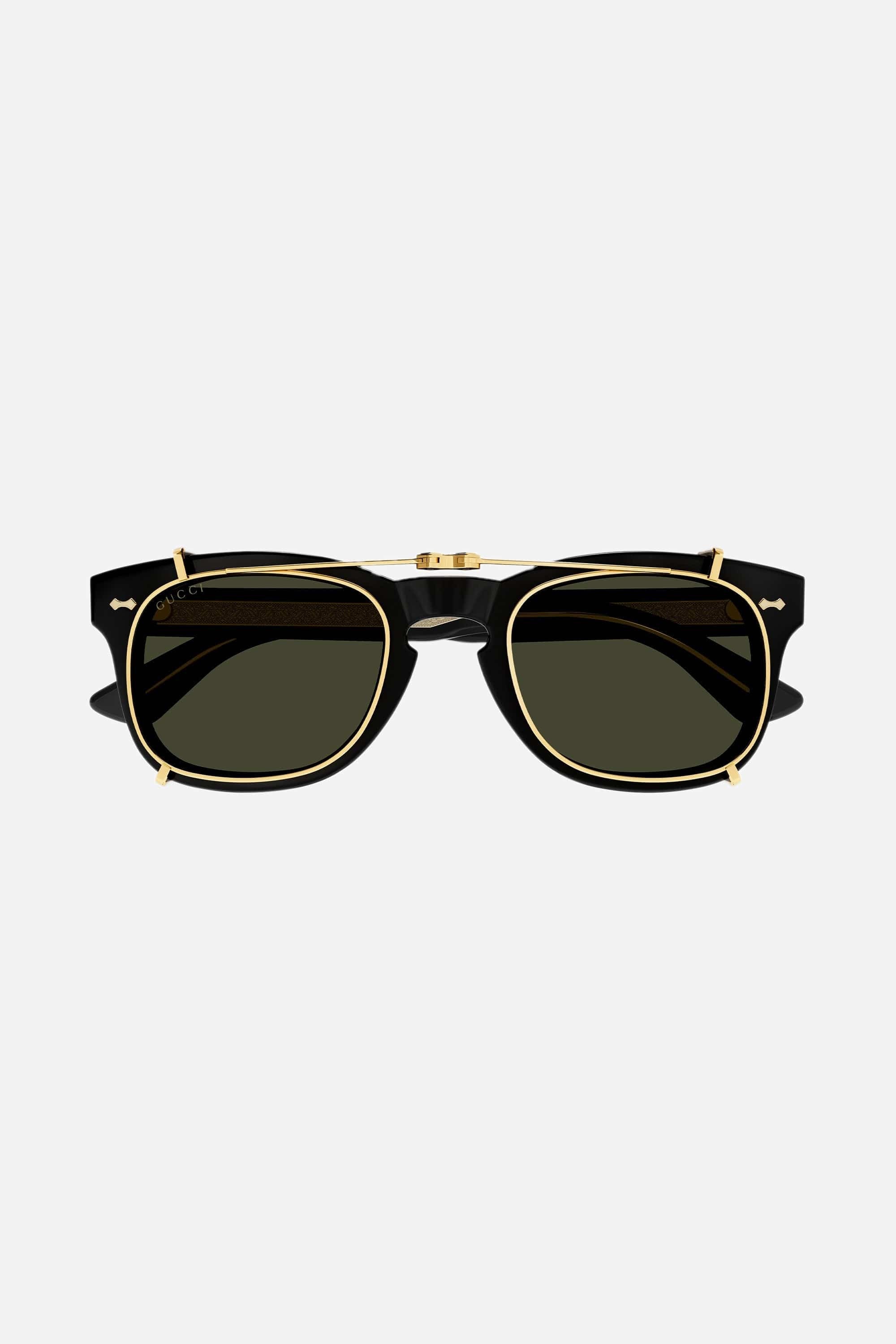 Gucci clip on black sunglasses