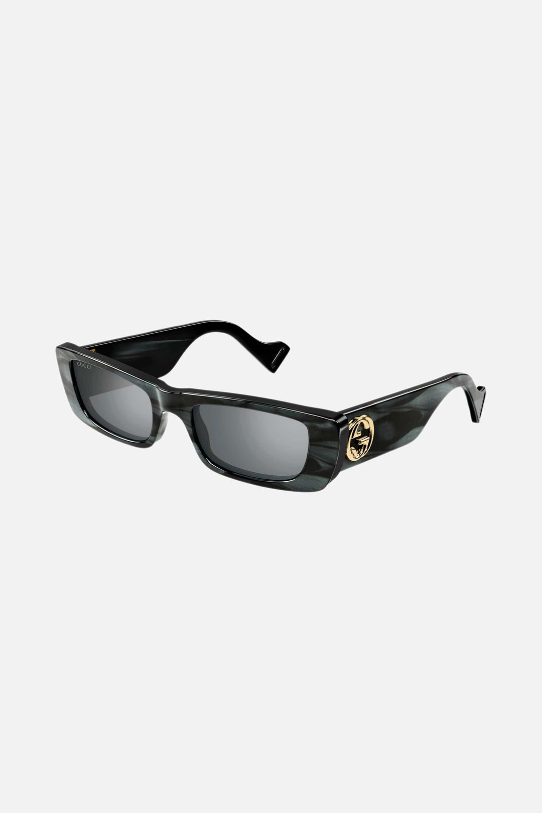 Gucci dark grey rectangular sunglasses