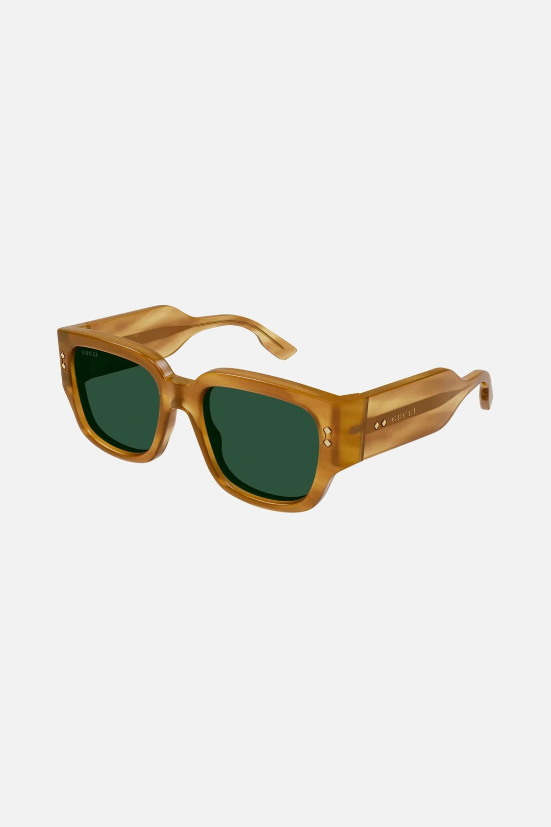 Gucci flat top cognac squared sunglasses