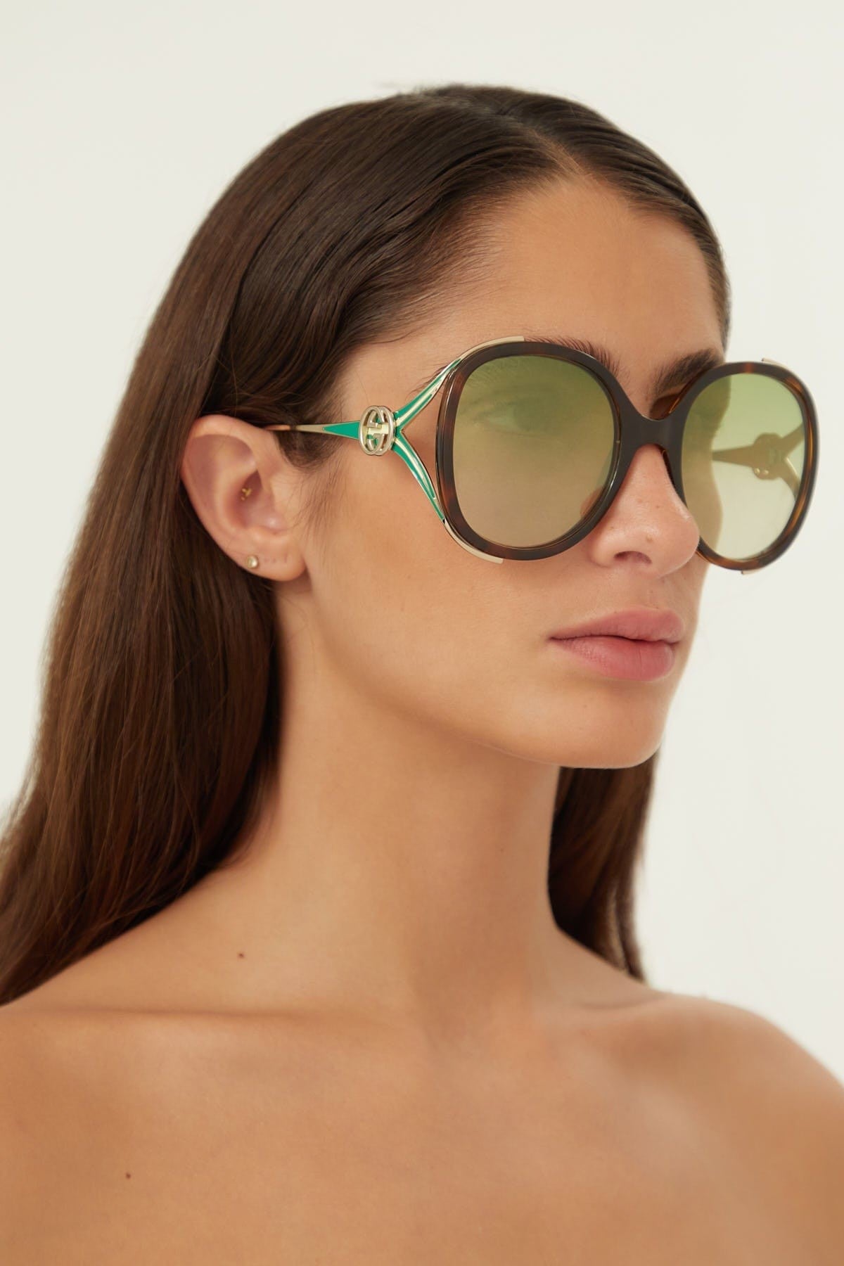 Gucci fork acetate green sunglasses