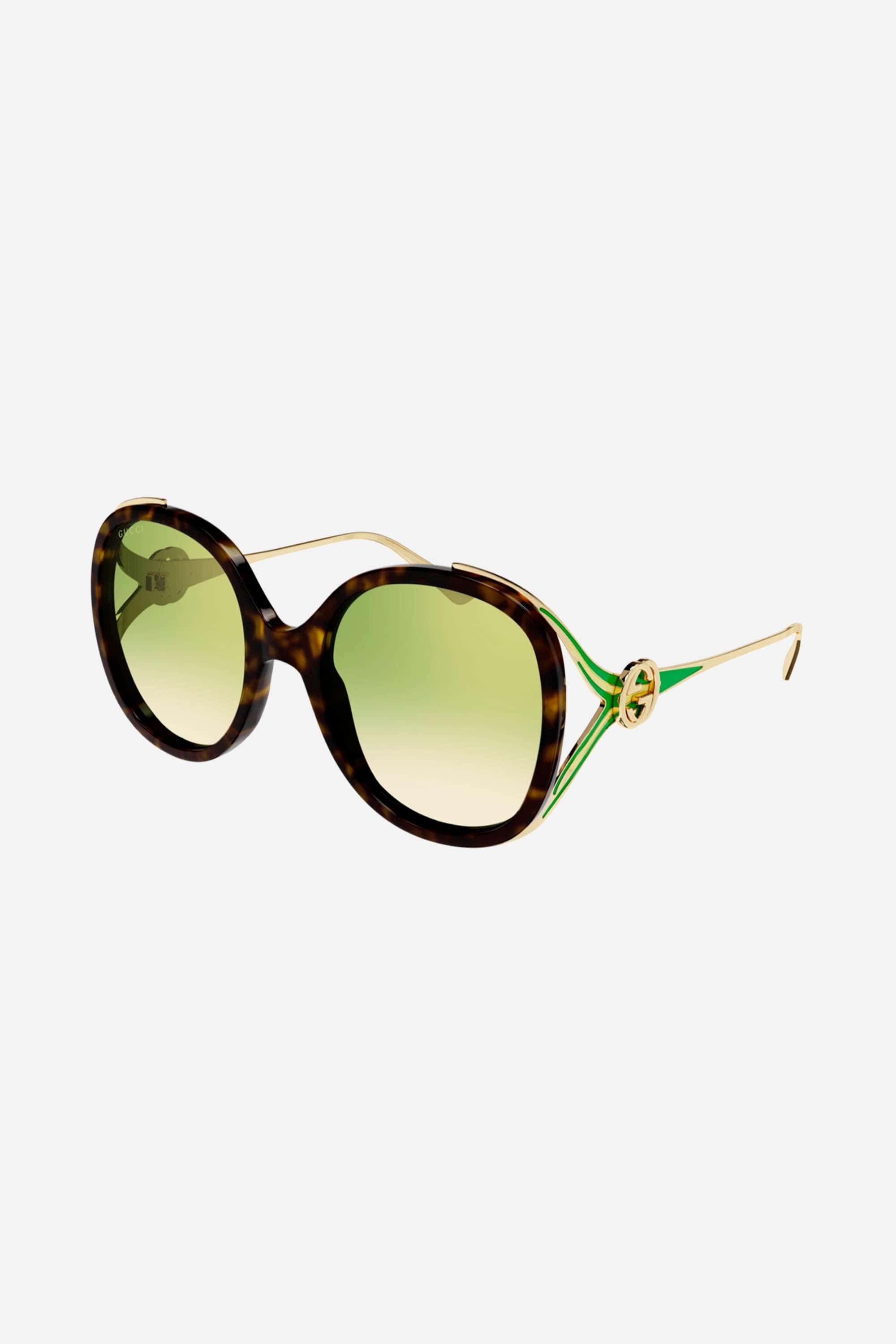 Gucci fork acetate green sunglasses