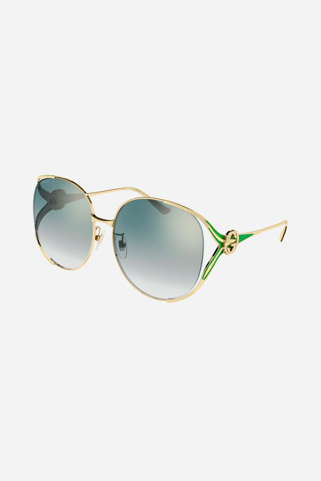 Gucci fork metal green sunglasses