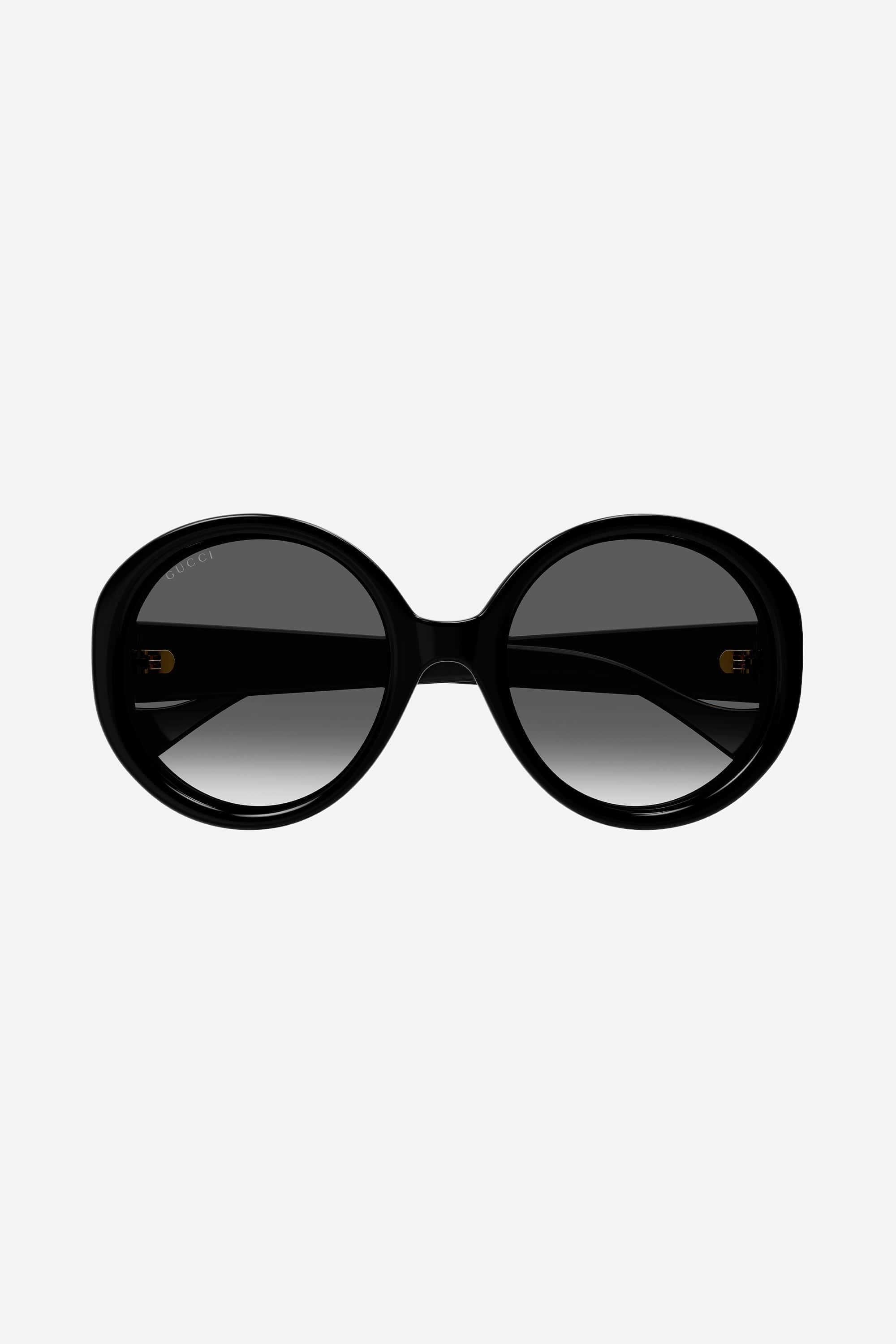 Gucci GG1256s oversized round black GG sunglasses