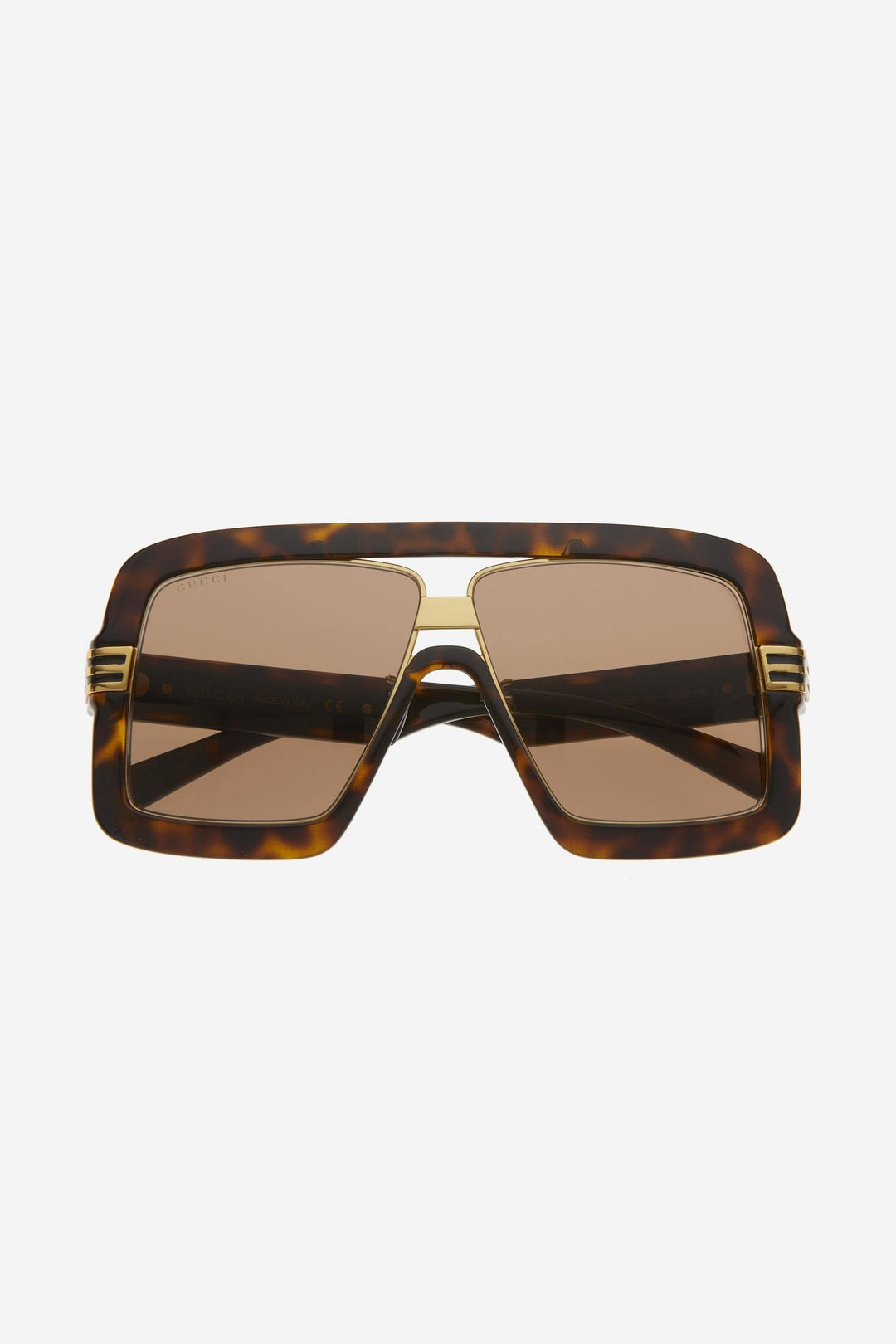 Gucci havana bold 80s inspired sunglasses