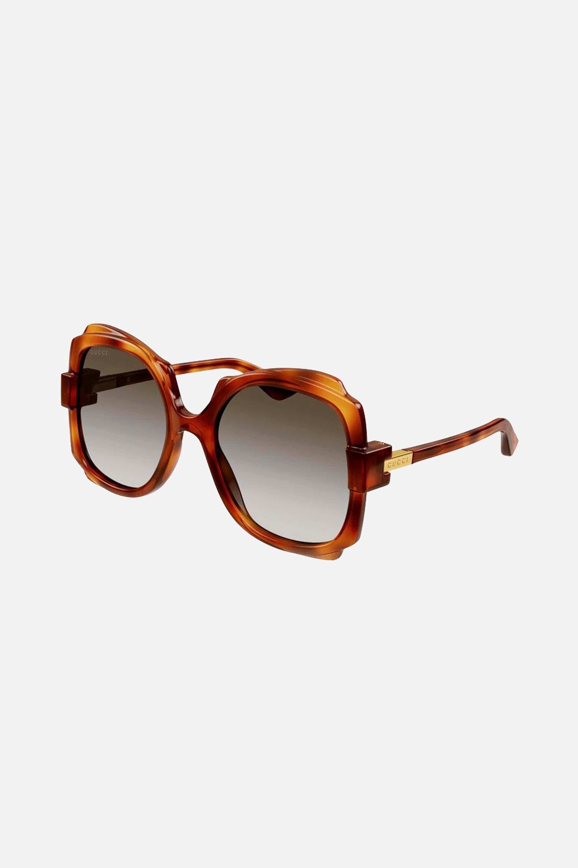 Gucci havana butterfly shape sunglasses