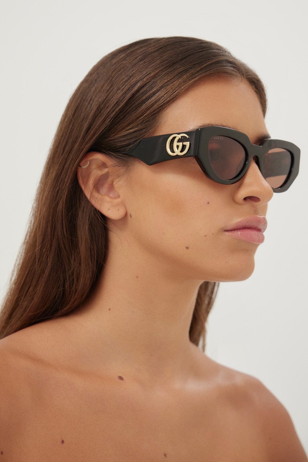 Gucci havana round chuncky sunglasses