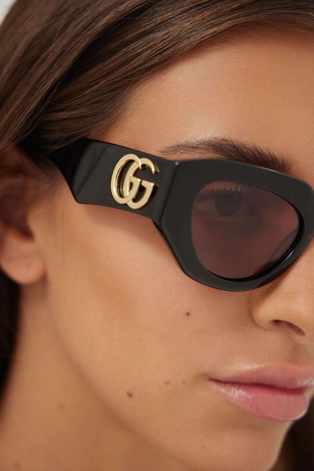 Gucci havana round chuncky sunglasses