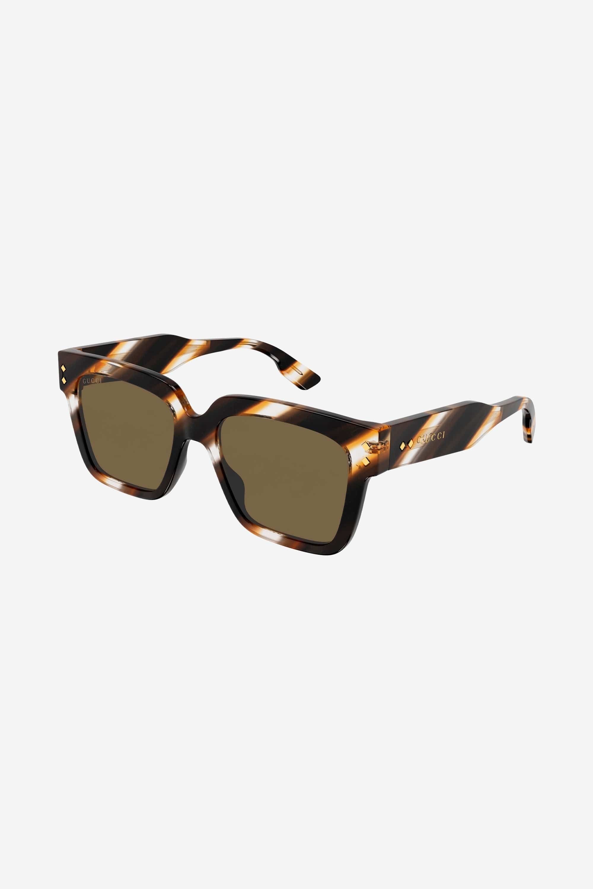 Gucci havana squared sunglasses