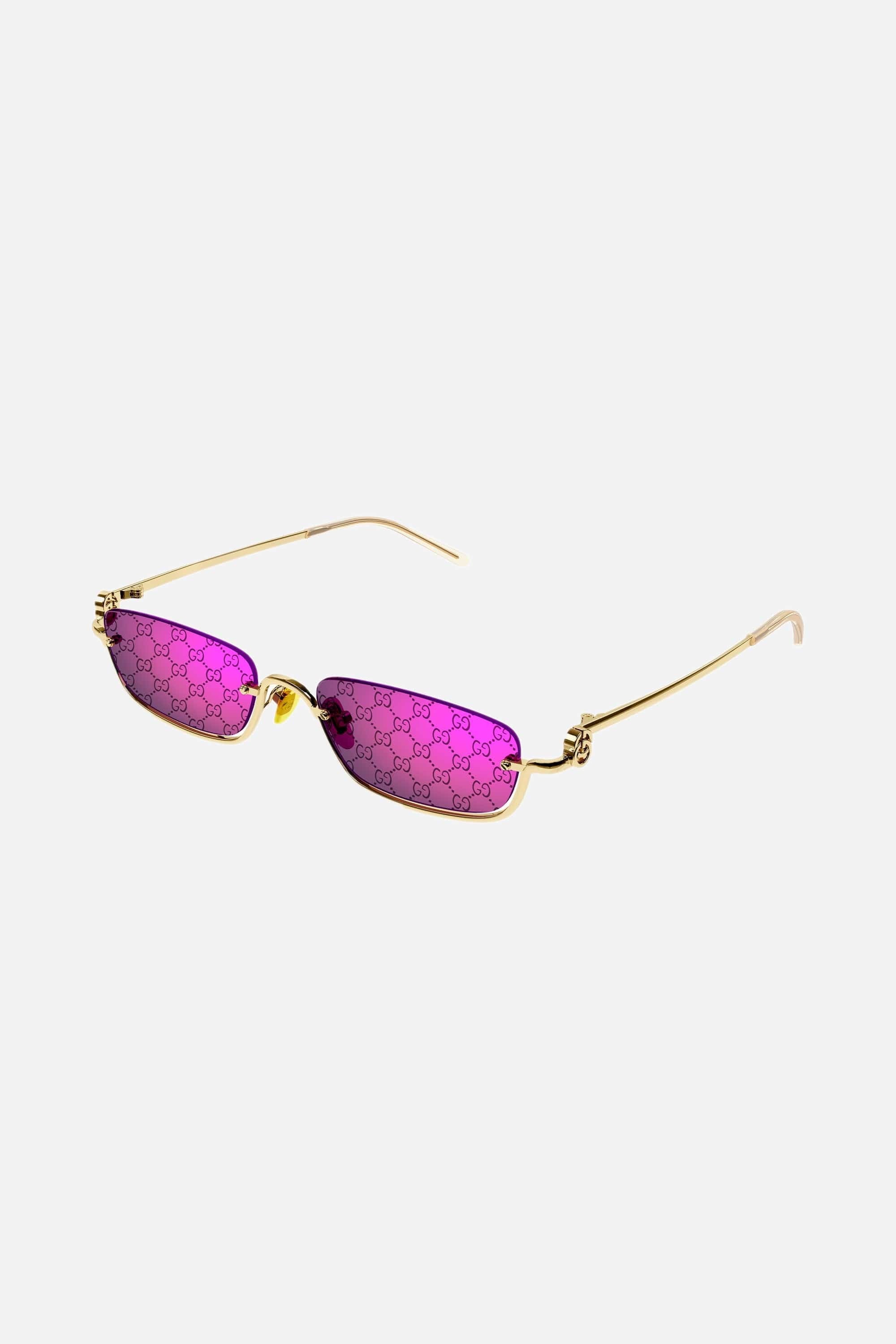 Gucci micro metal sunglasses with GG lenses