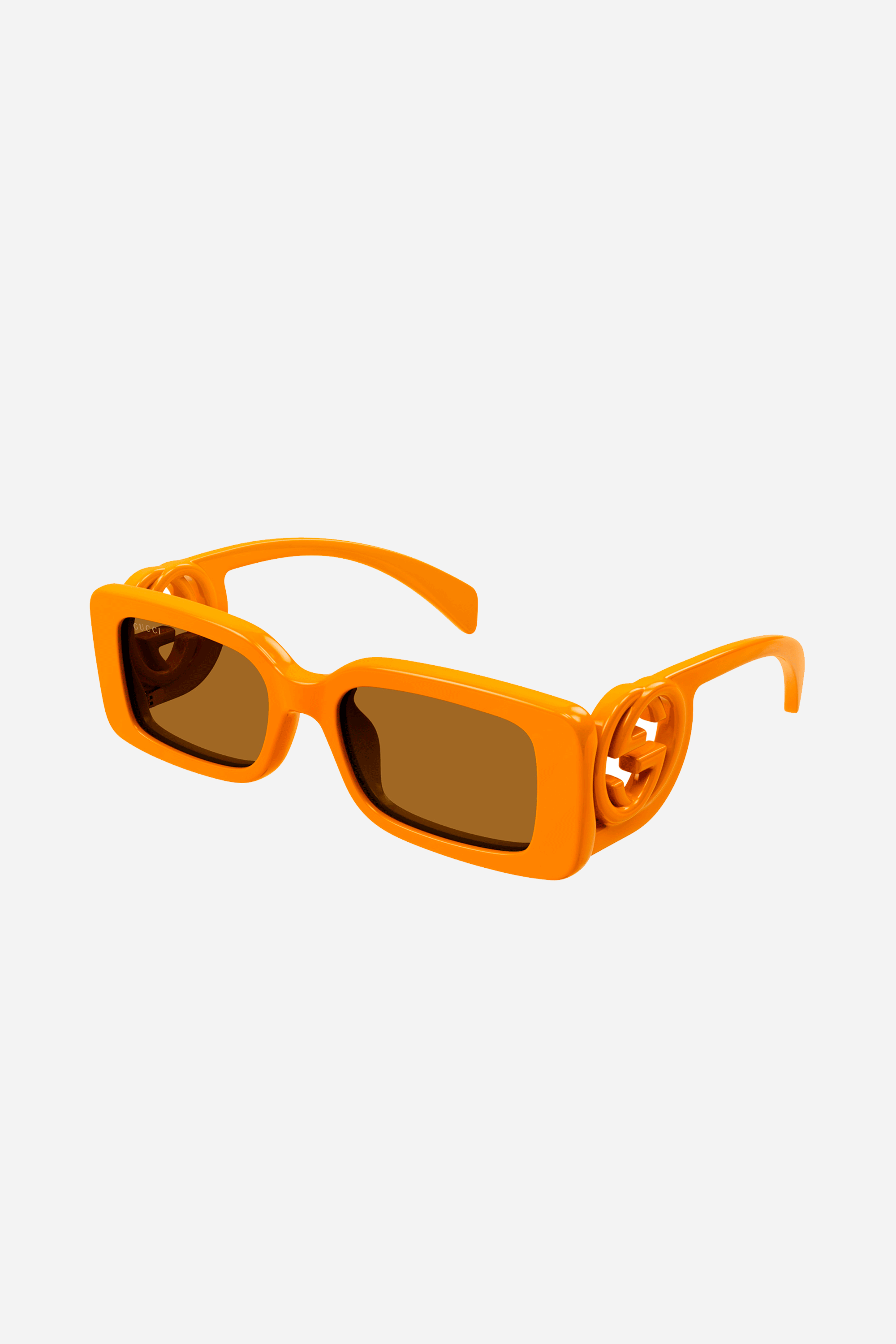 Gucci orange bold rectangular sunglasses