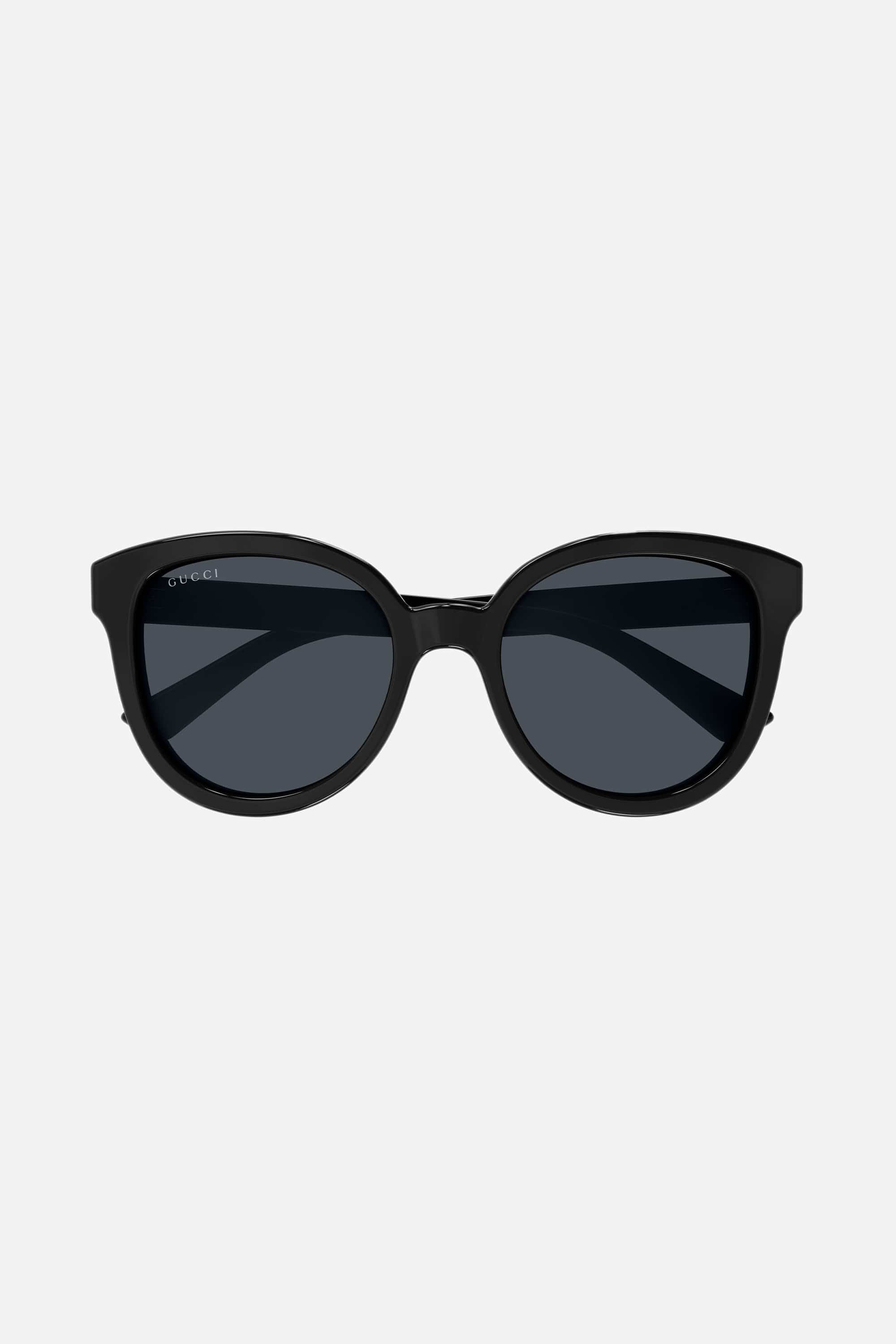 Gucci oversize cat eye round black sunglasses