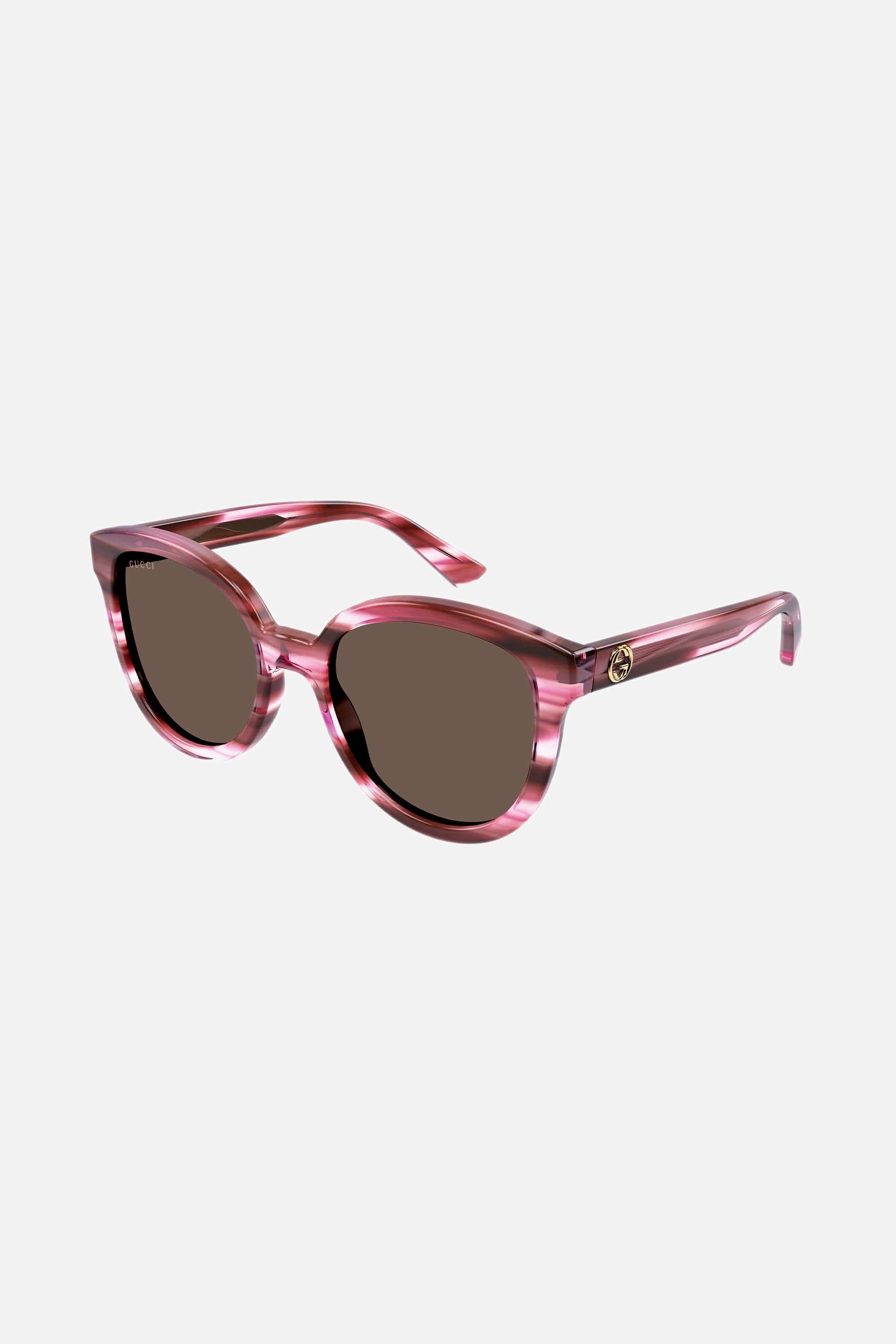 Gucci oversize cat eye round pink sunglasses