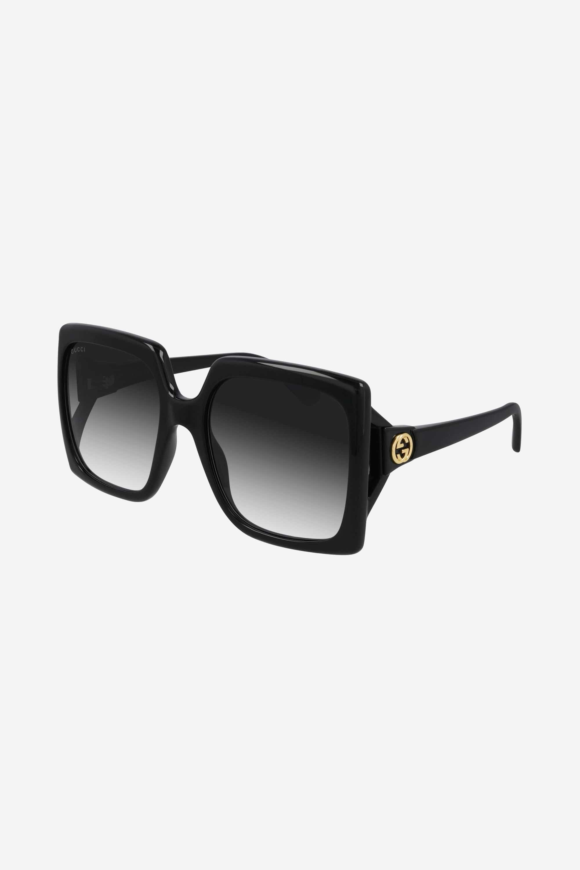 Gucci oversized black squared sunglasses