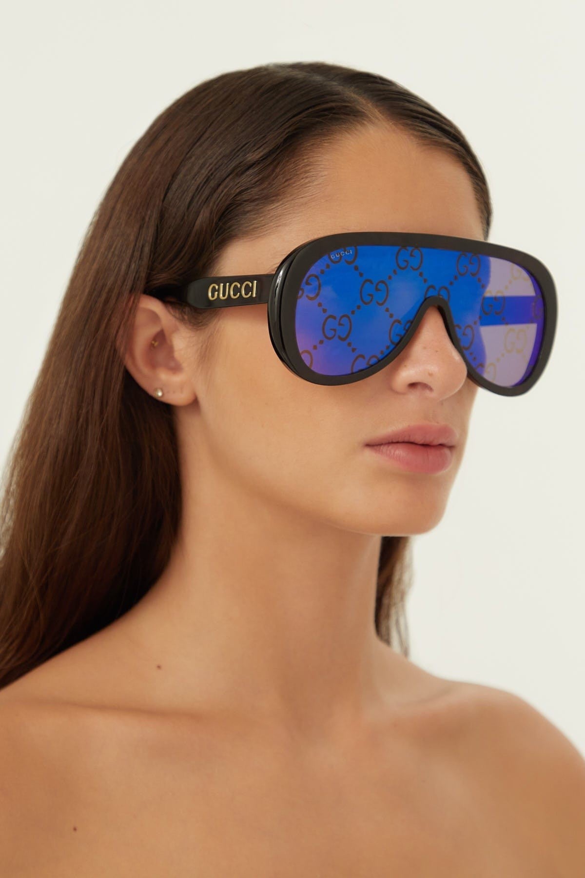 Gucci pilot all over logo acetate sunglasses