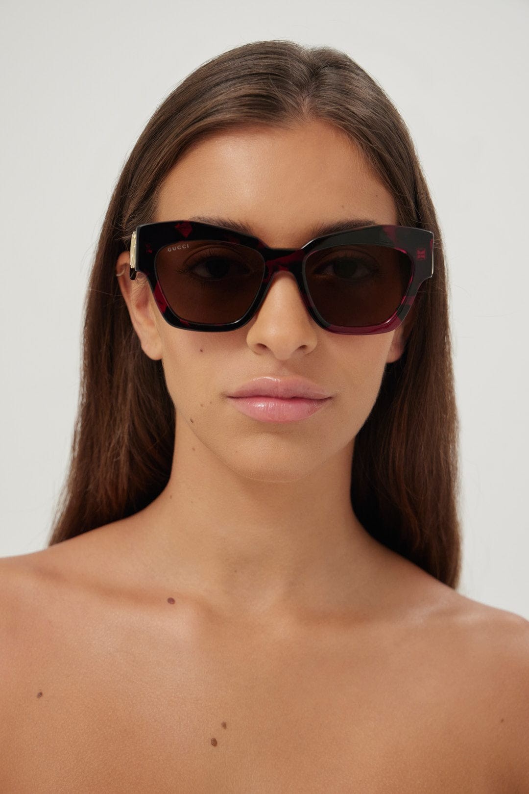 Gucci pink chuncky cat eye sunglasses