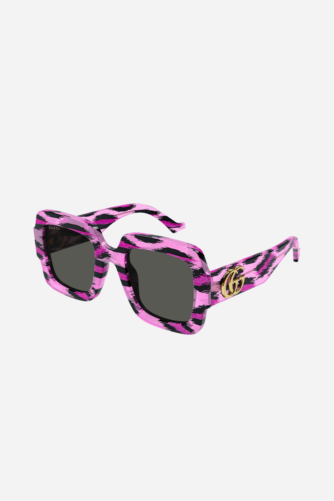 Gucci pink leopard squared sunglasses