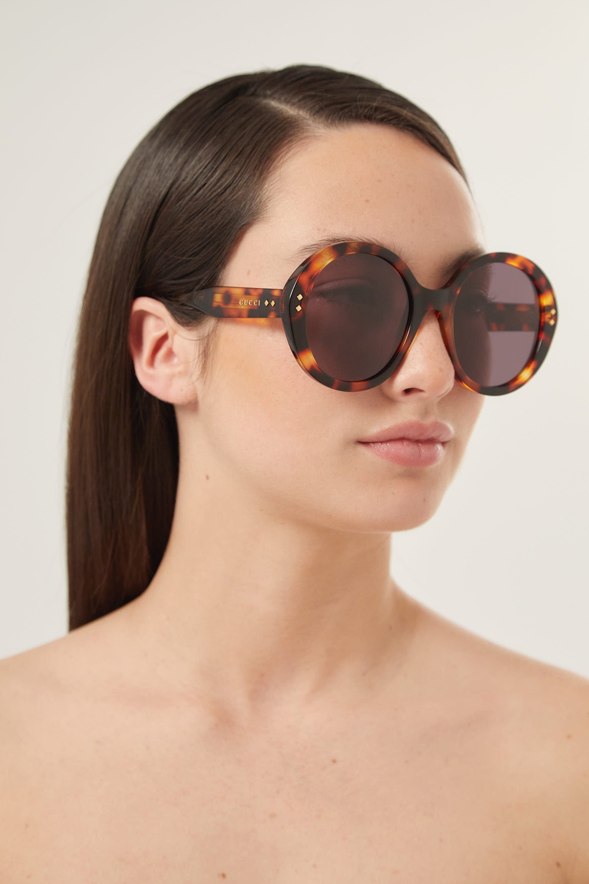 Gucci round havana sunglasses