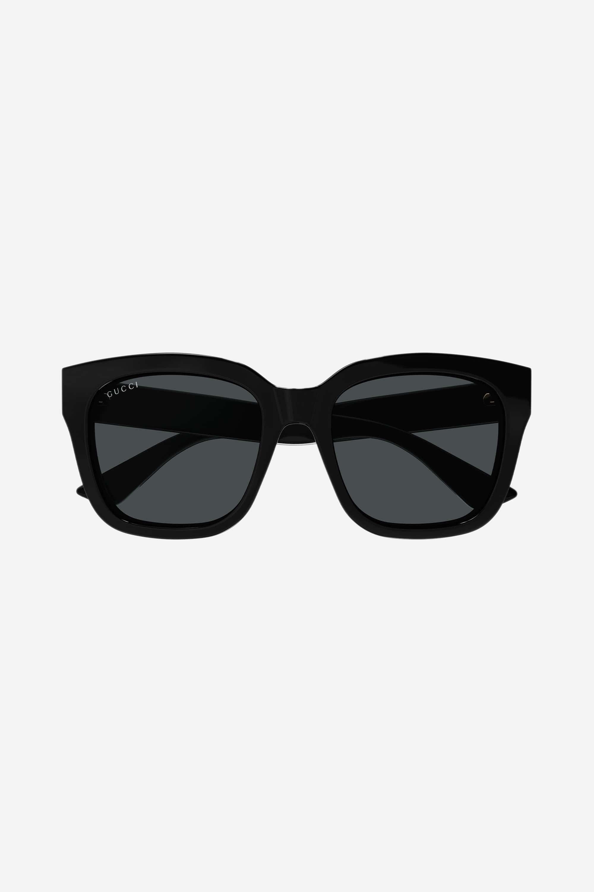 Gucci squared black acetate sunglasses