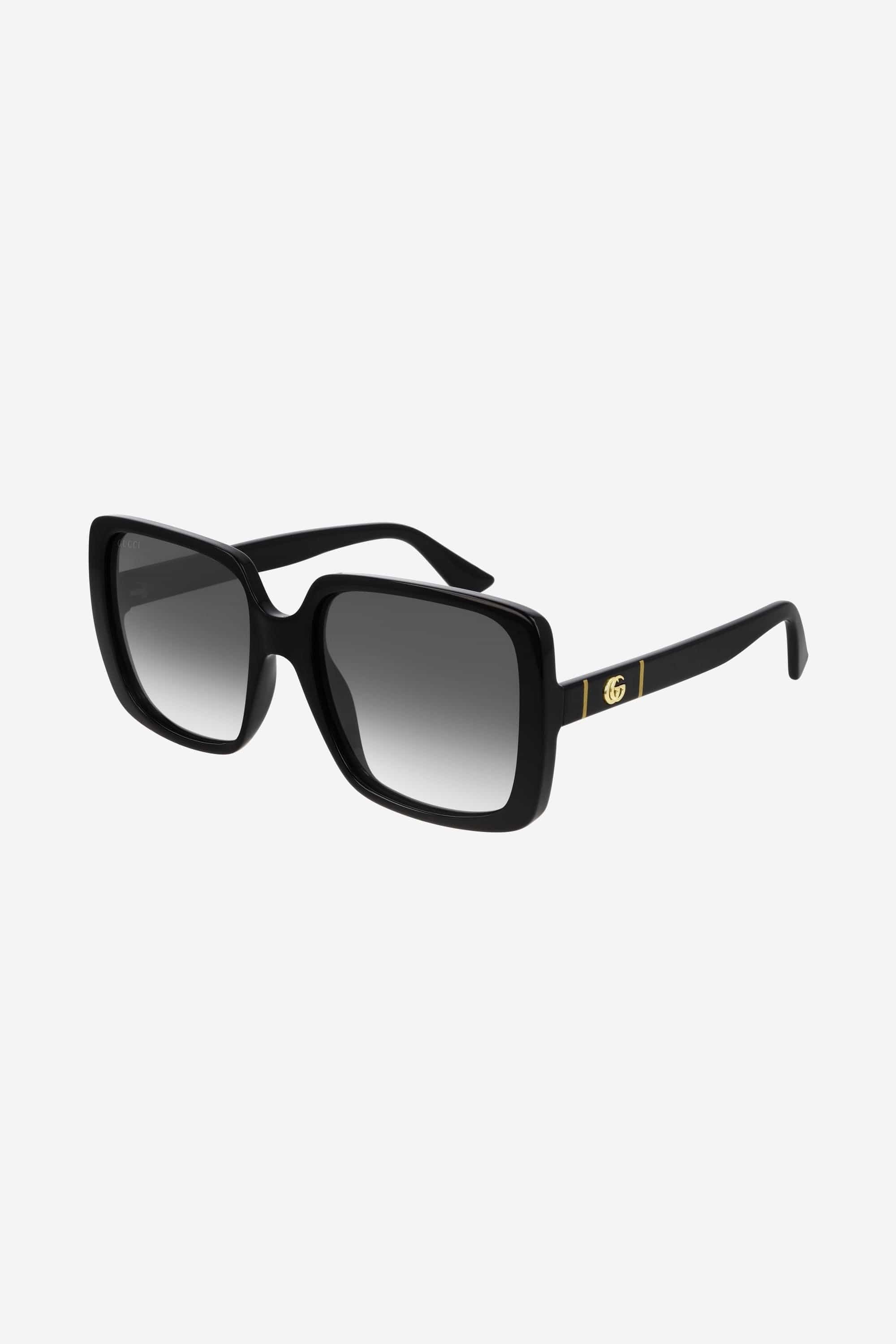 Gucci squared oversized femenine black sunglasses