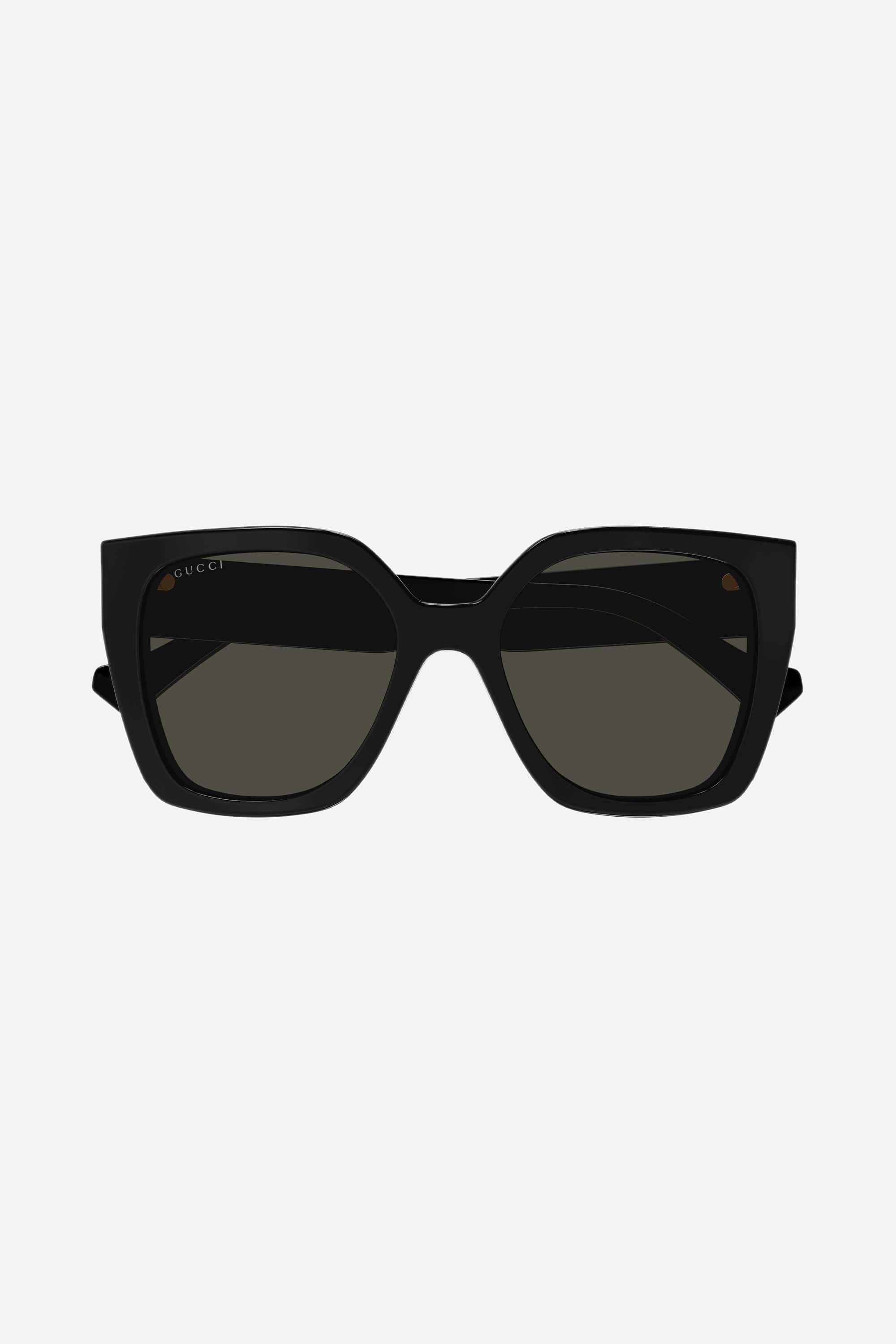 Gucci squared sunglasses with web temple