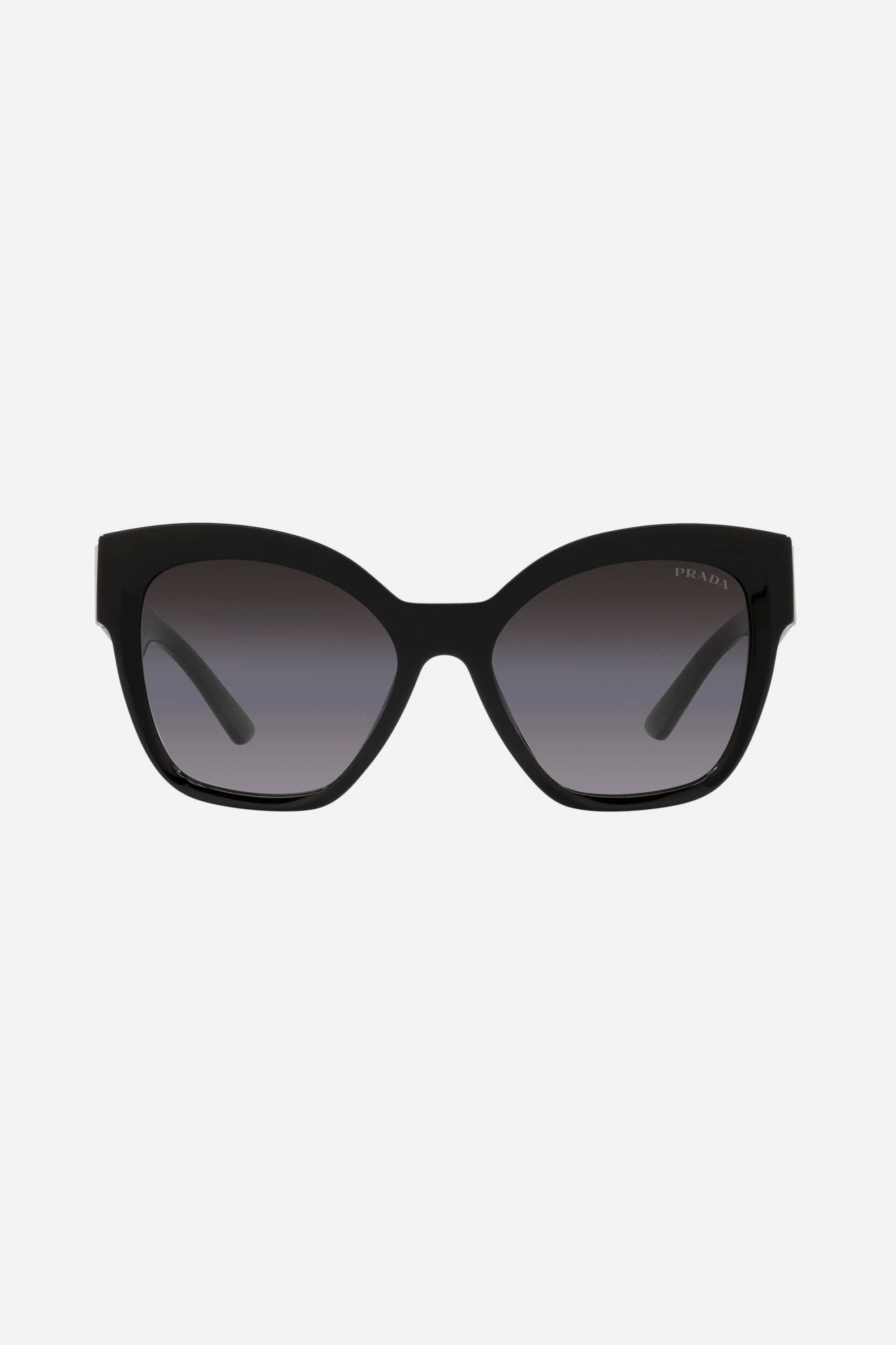 Prada black cat eye with brand logo sunglasses