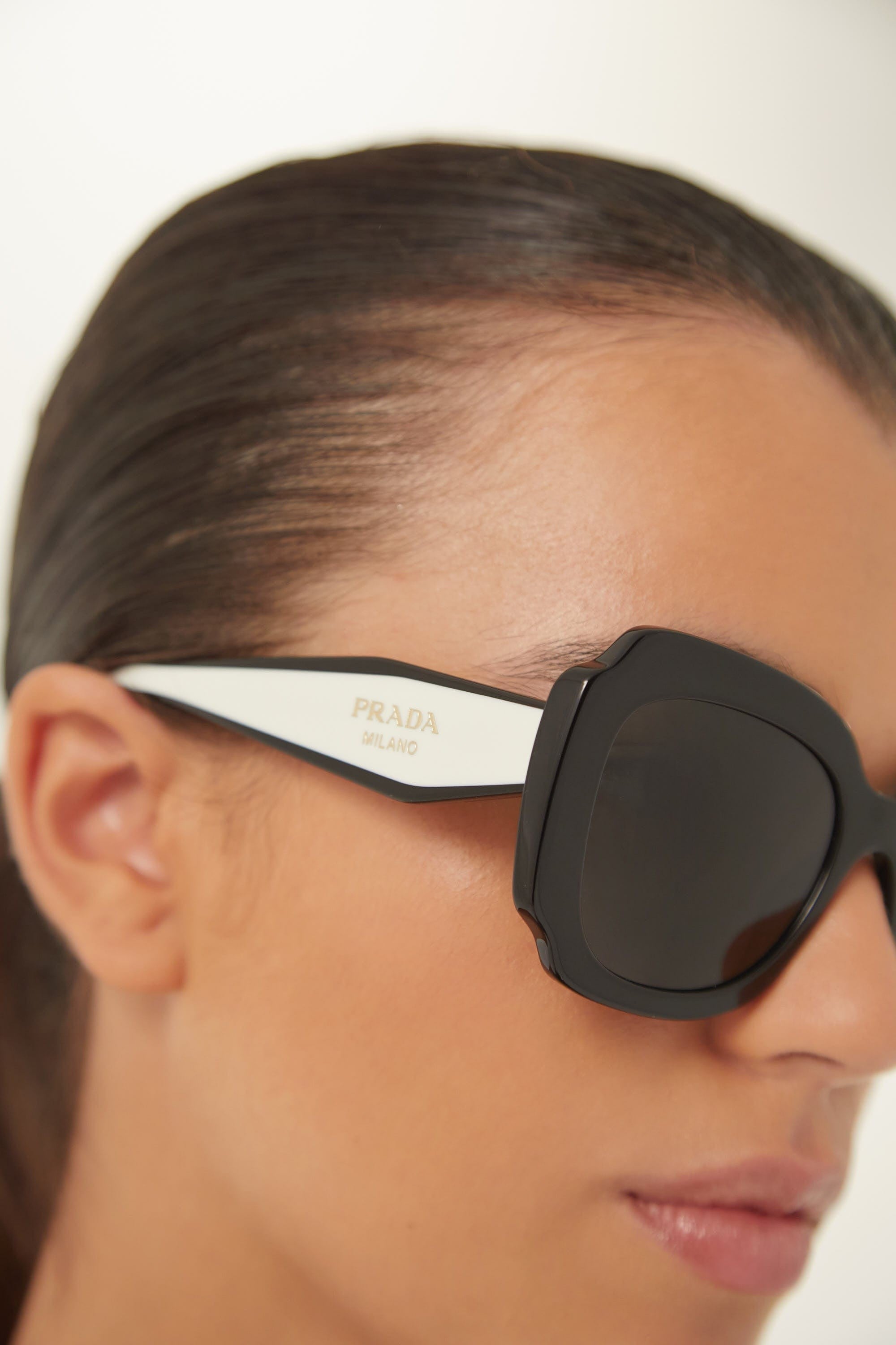 Prada butterfly black and white sunglasses