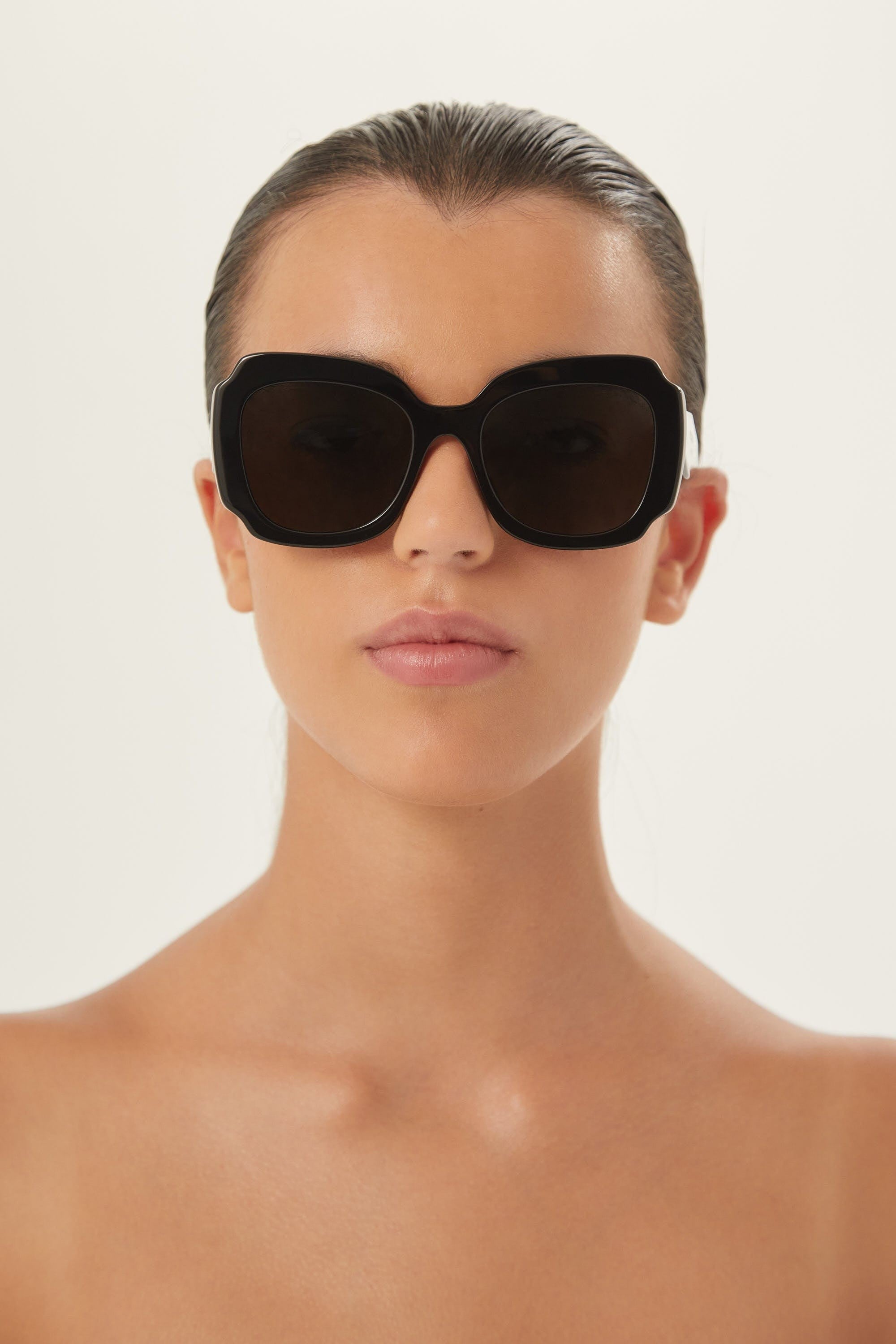 Prada butterfly black and white sunglasses