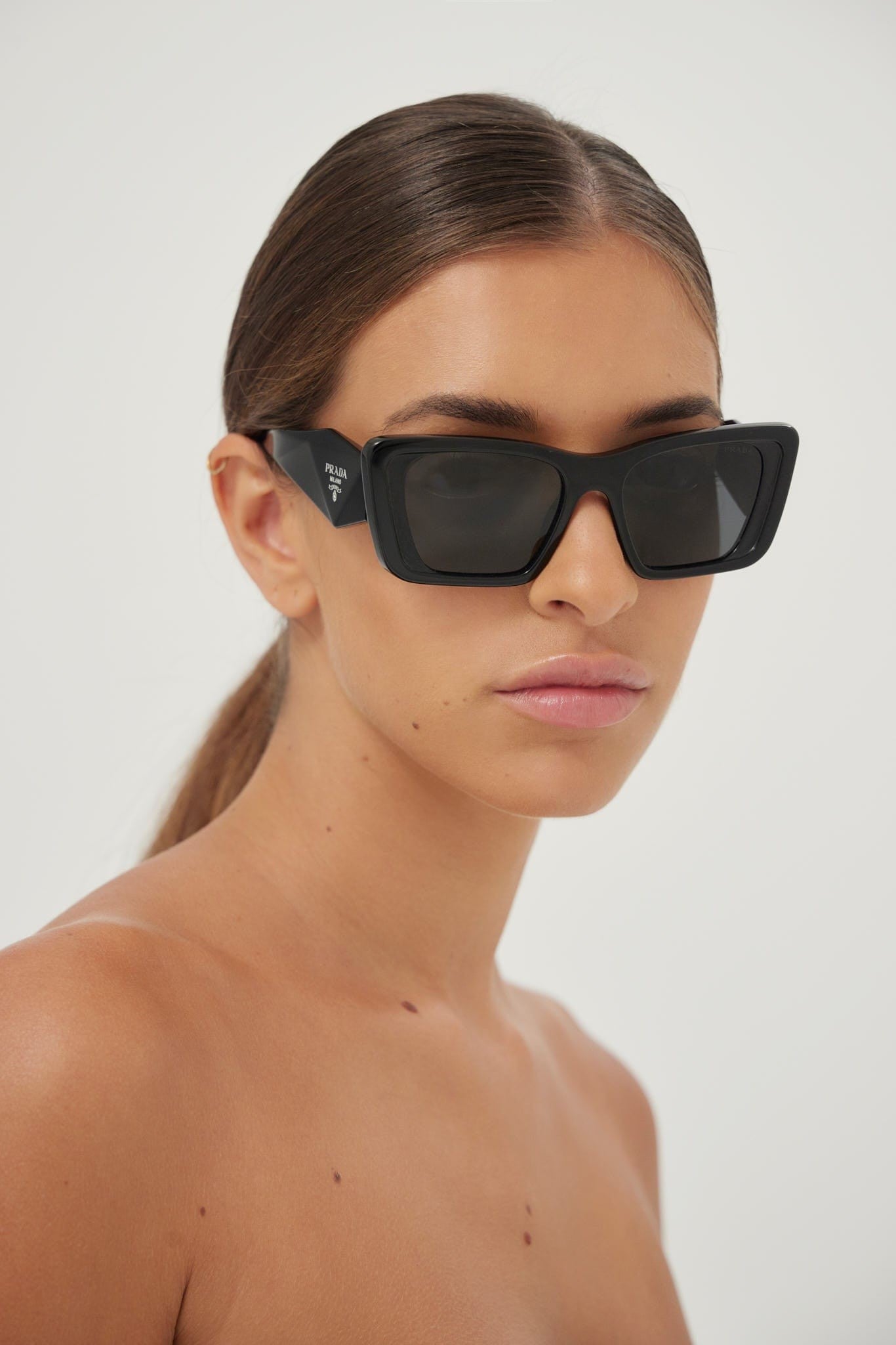 Prada cat eye black sunglasses Eyewear Club