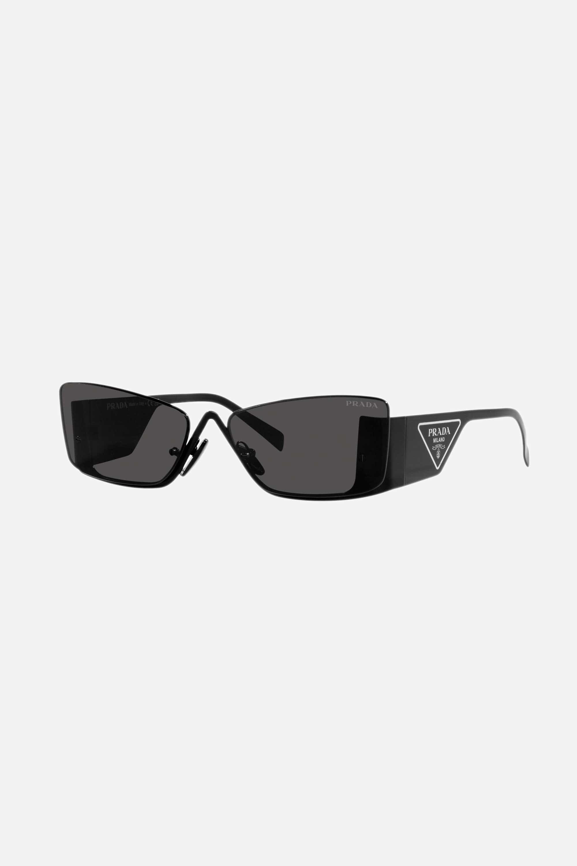 Prada flat top black sunglasses women Catwalk