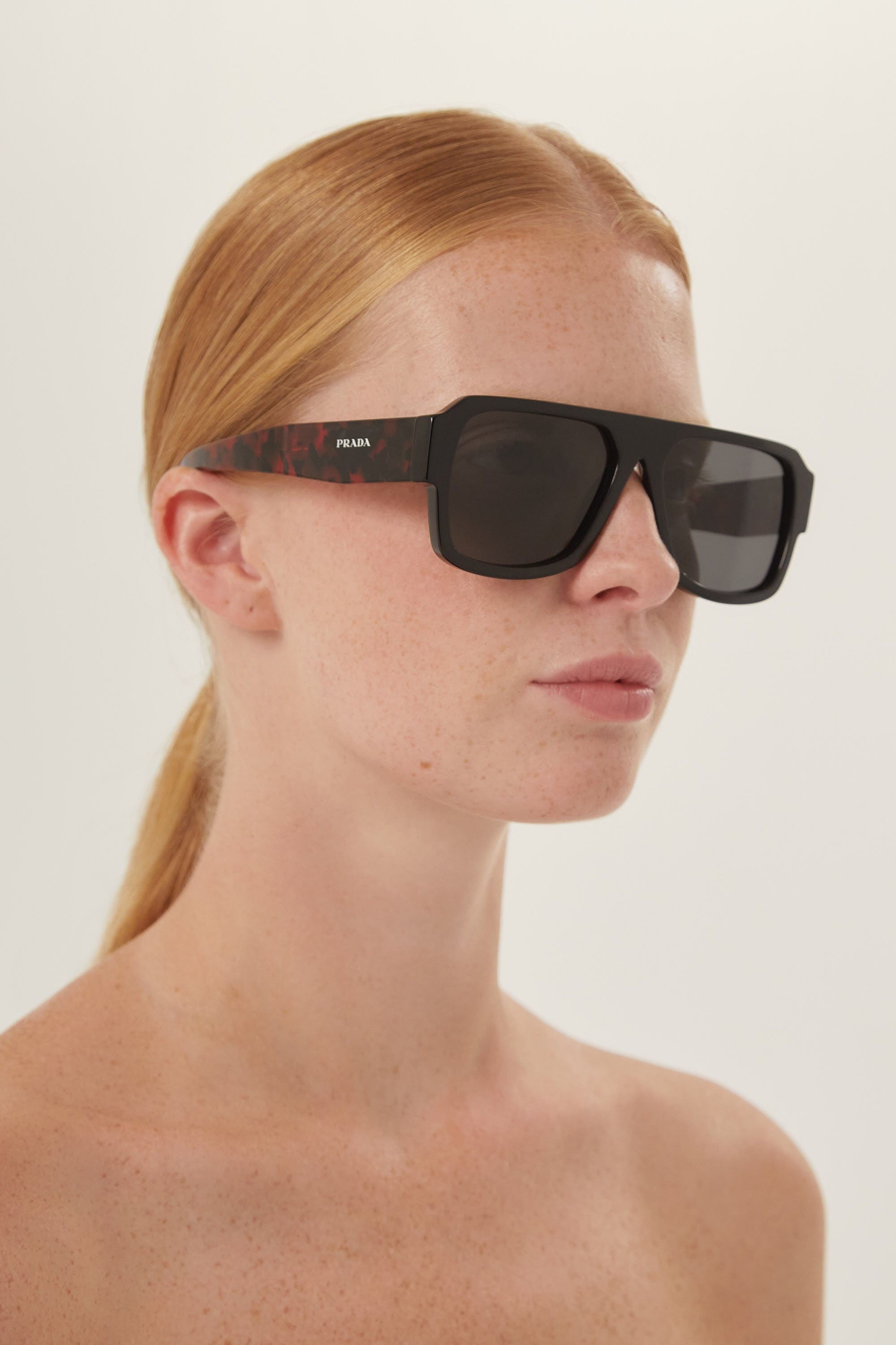 Prada flat top pilot sunglasses